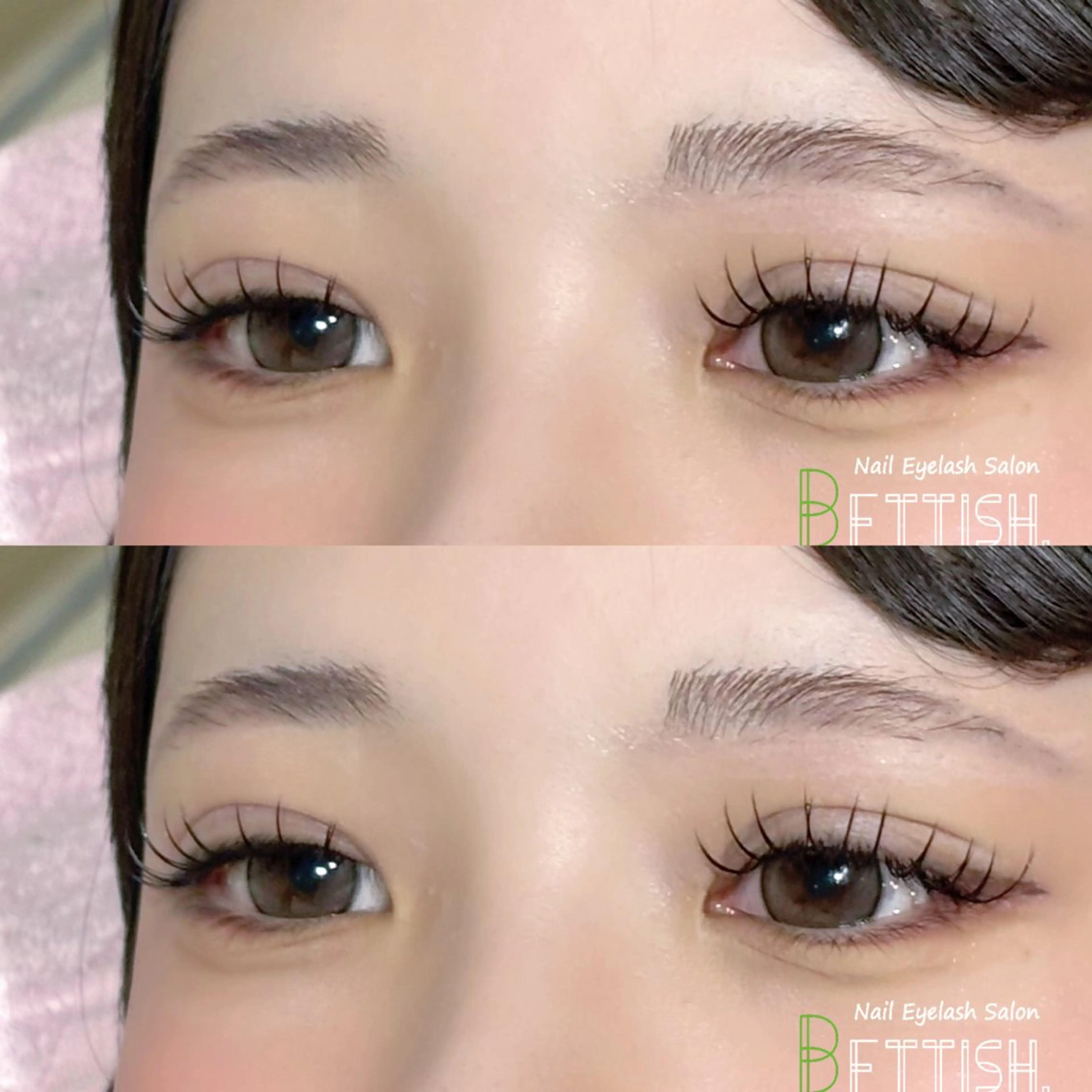 マツエク・マツパ フラットラッシュ BETTISH🩵 SERIのマツエク・マツパデザイン