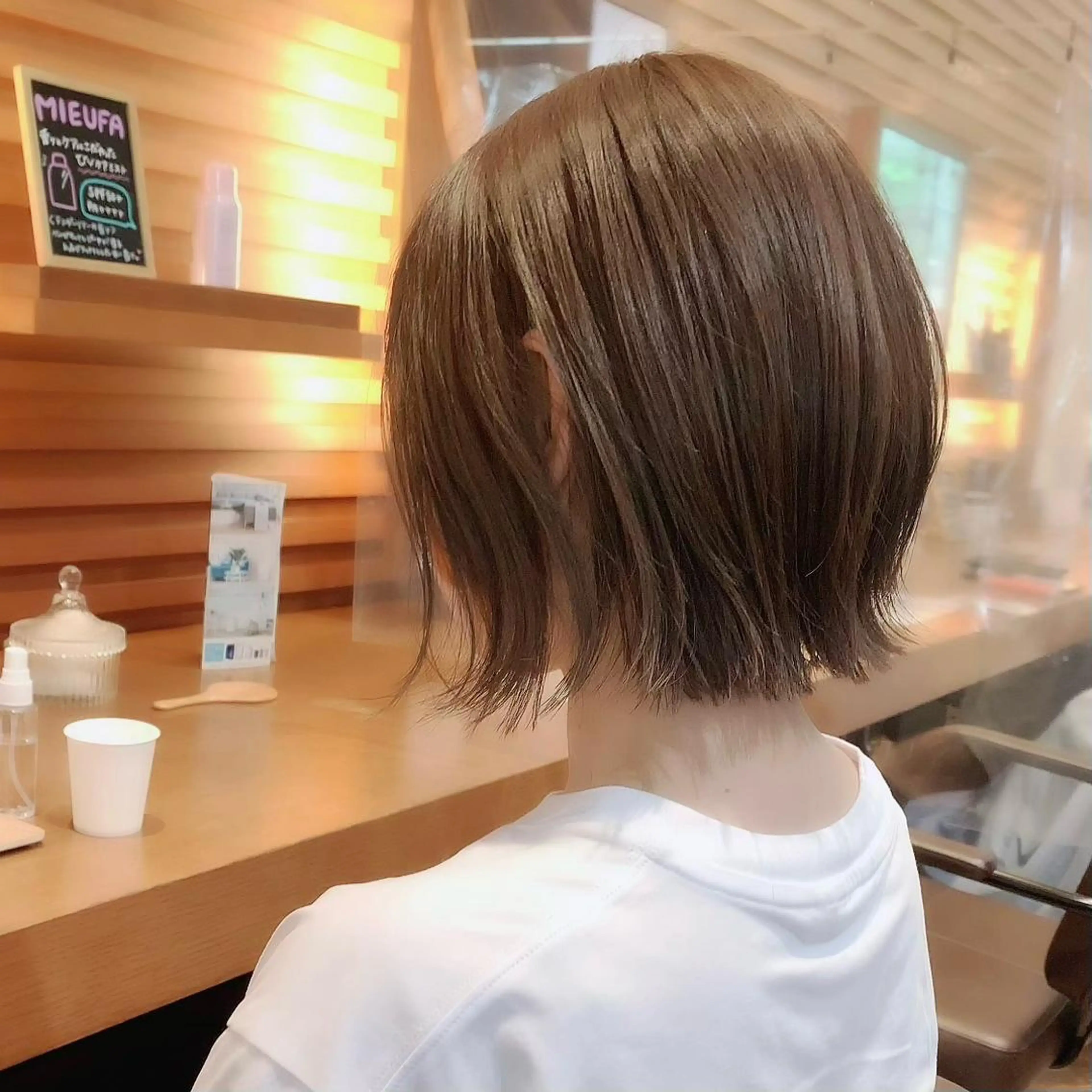 セミロング ✨顔まわりカット ✨渋谷人気No.1✨のヘアスタイル