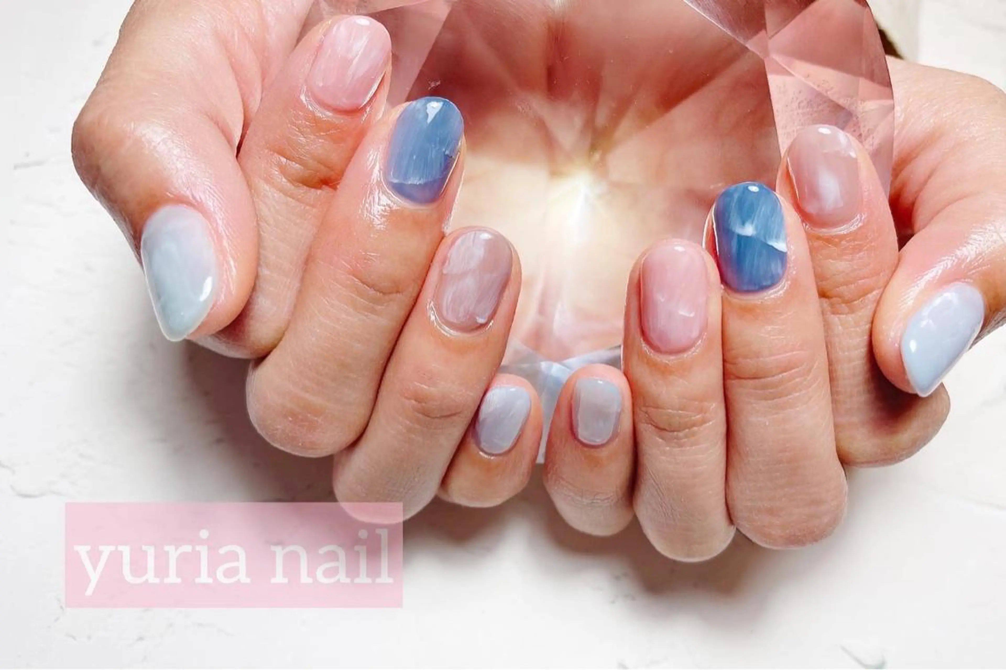 メンズ ネイル ジェルネイル 持ち込み ニュアンスネイル ハンドネイル 小林 ゆりあのネイルデザイン
