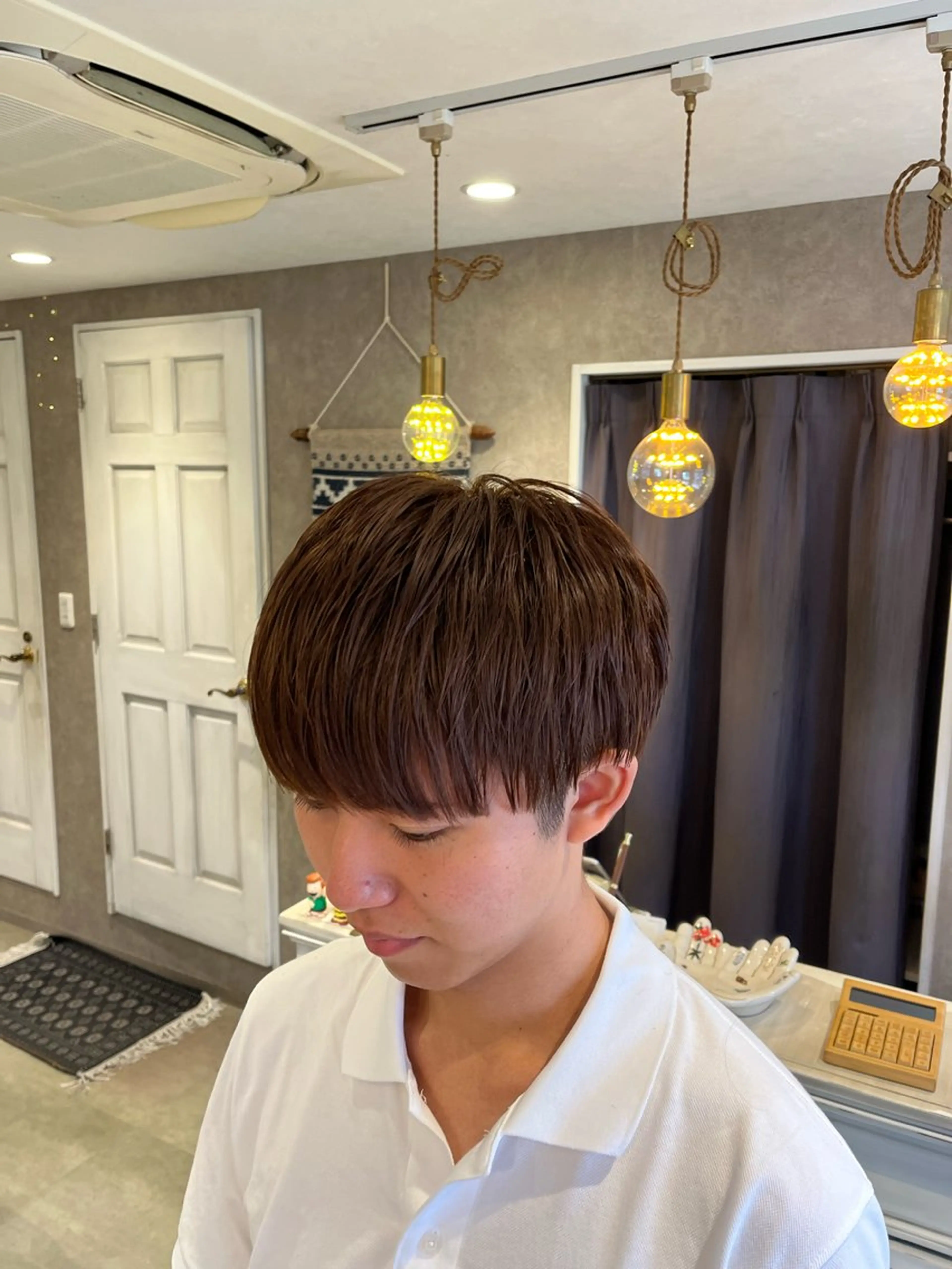 ショート メンズ メンズブリーチ マッシュ 🌀メンズパーマ🌀 🐏丸山祐宇🐏のヘアスタイル