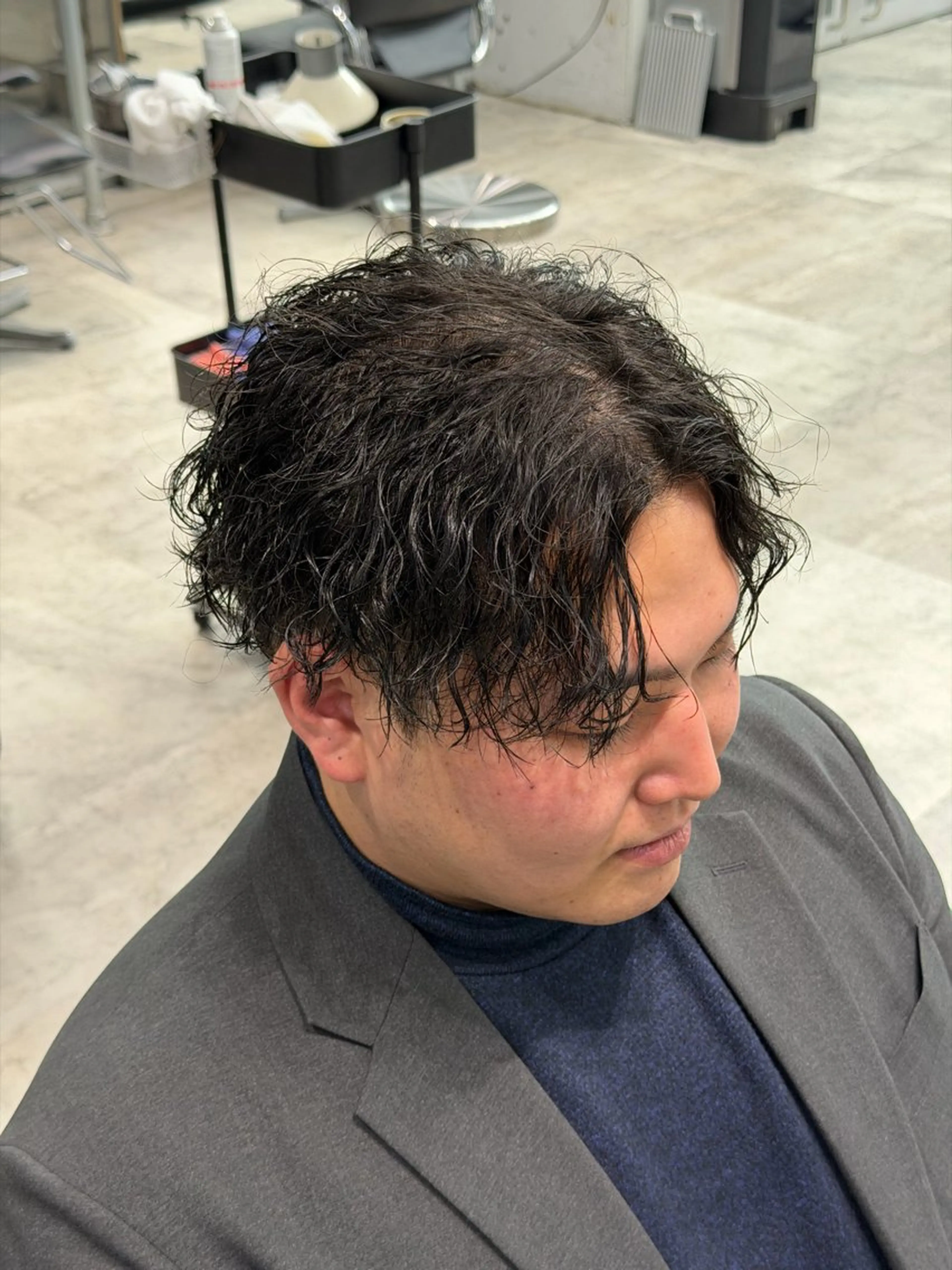 パーマ メンズ センターパート 【OVARL】武田 まなみのヘアスタイル