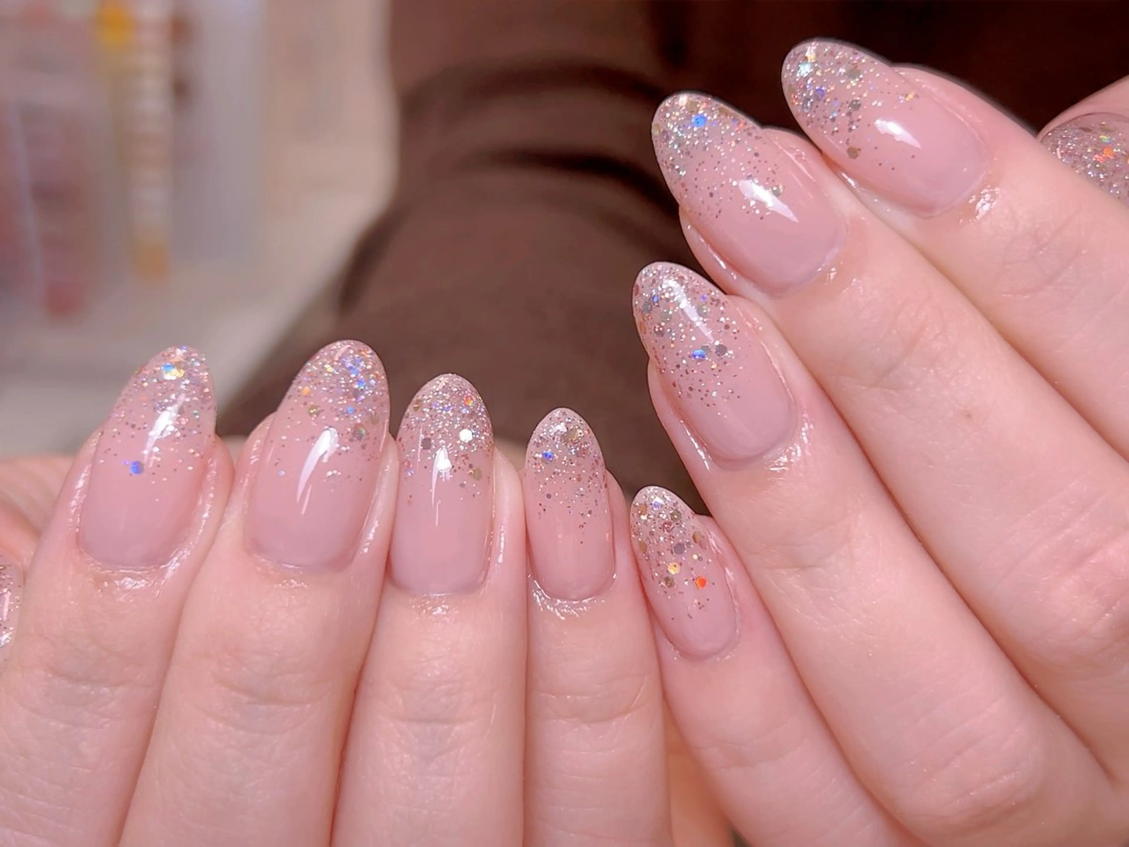 ネイル フレンチネイル ジェルネイル グラデーション 韓国ネイル マグネットネイル ハンドネイル 【長さ出し】 IRIS NAILのネイルデザイン