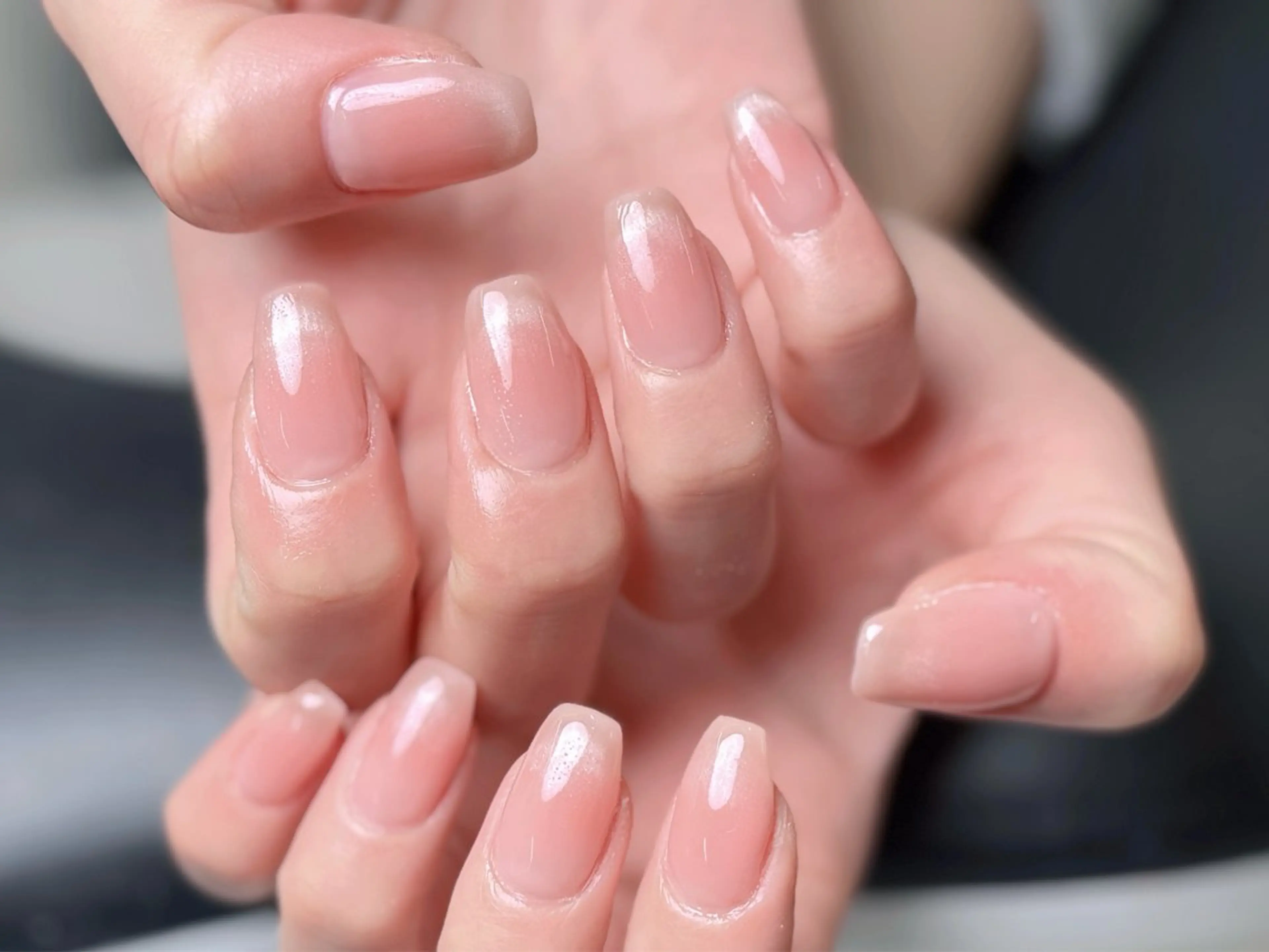 ネイル チークネイル 長さ出し フラッシュネイル フットネイル フレンチネイル Nail&Eyela sh Nanaのネイルデザイン