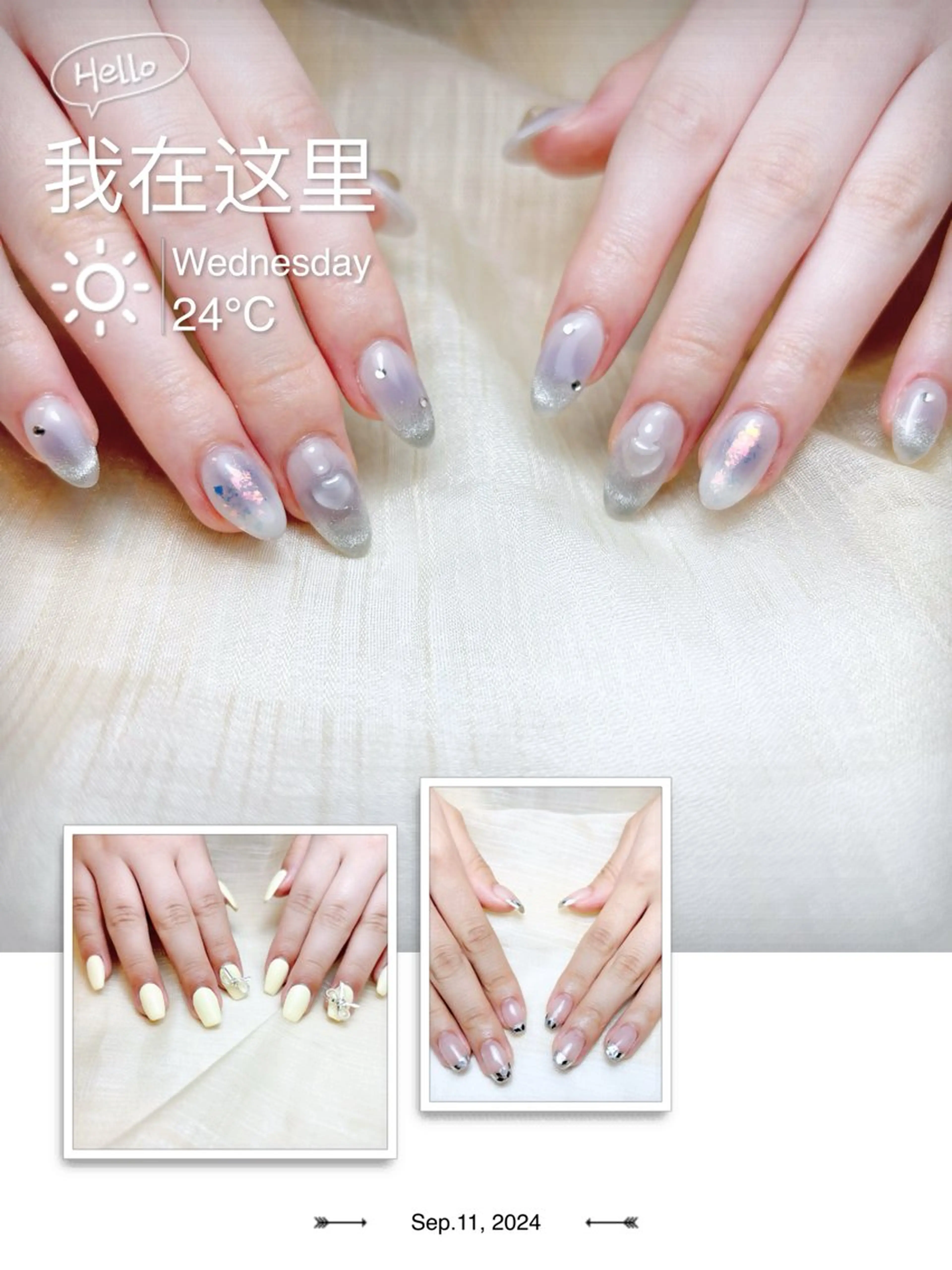 ネイル H3 Nail Tsuki🦋💙のネイルデザイン