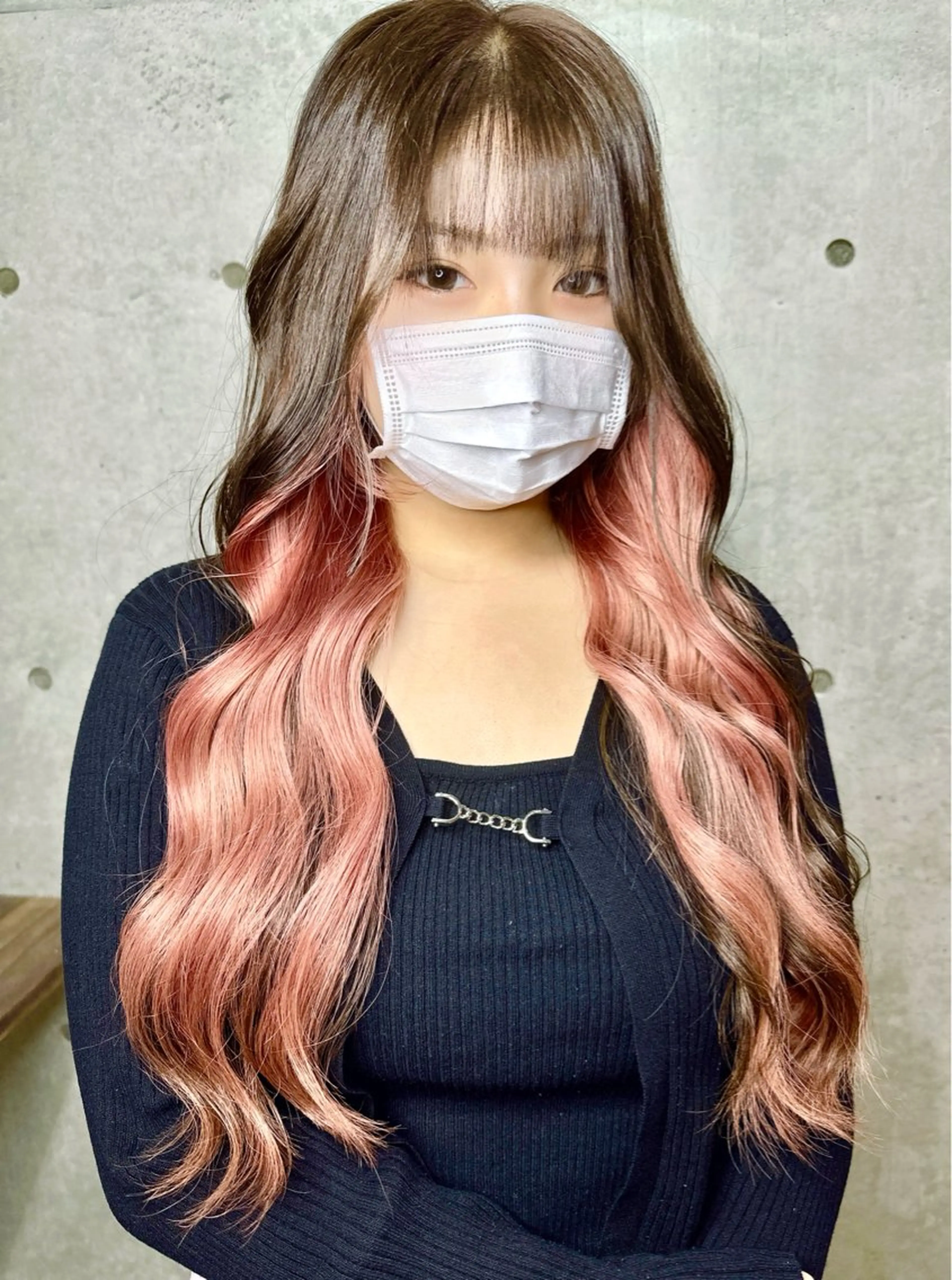 カラー ブリーチ ハイトーンカラー インナーカラー ピンクカラー ヘアカラー 名古屋のピンク好き かずくん🦩のヘアスタイル