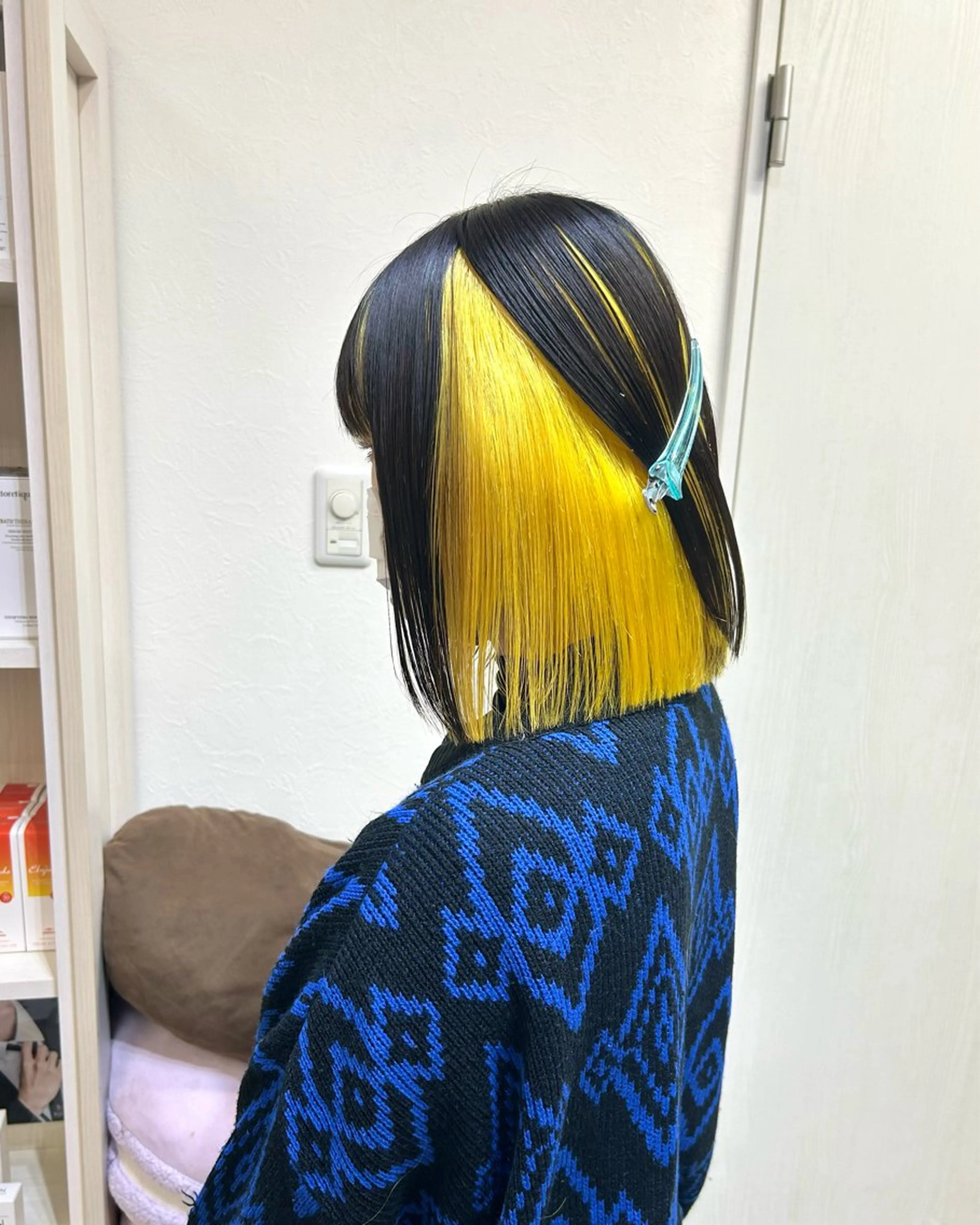 ミディアム カラー イエローカラー ヘアカラー 大竹里旺/belle /インナーカラーのヘアスタイル