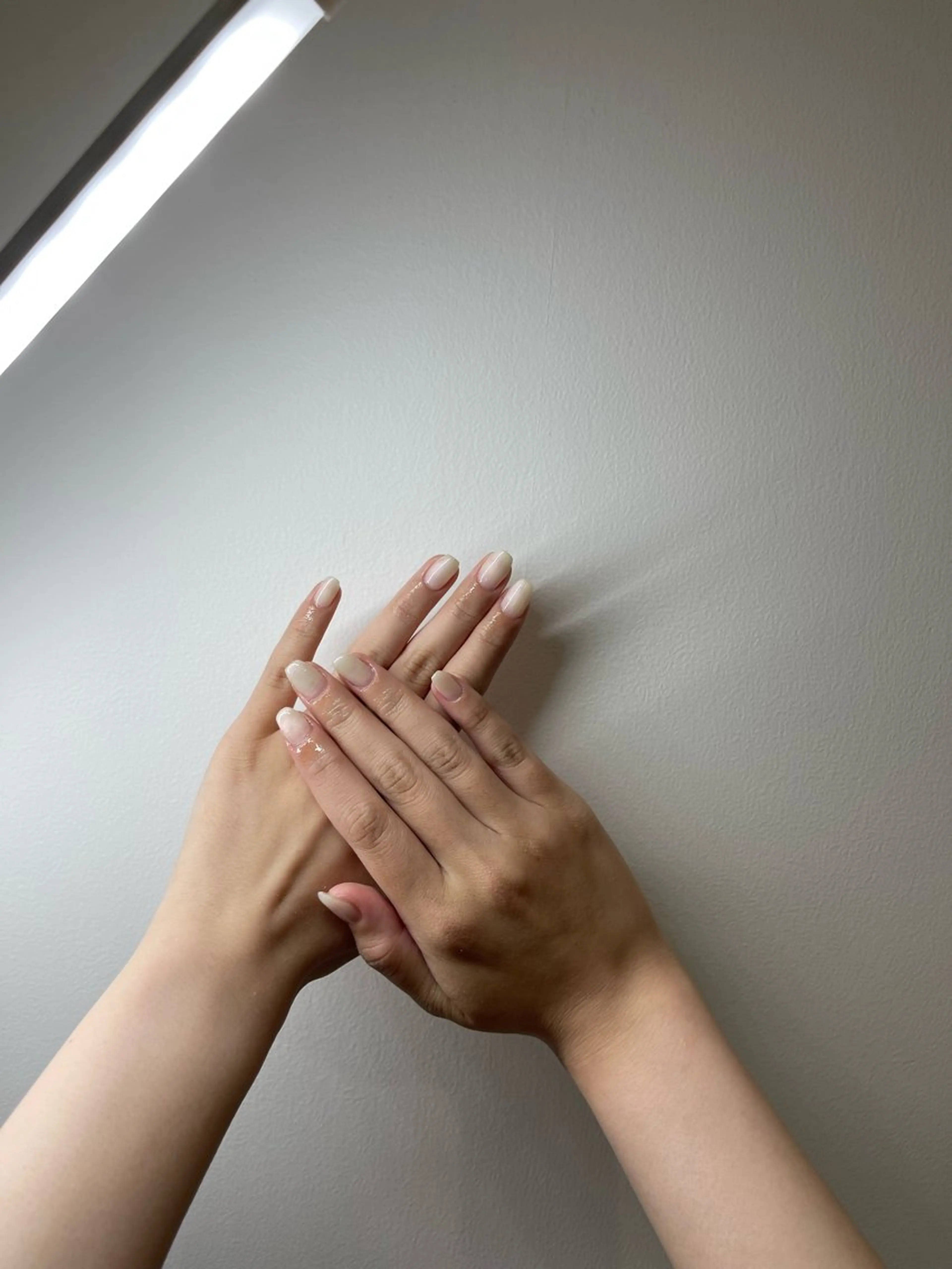 ネイル ジェルネイル 韓国ネイル 水色 ロングネイル パラジェル ハンドネイル 舞 ねいるのネイルデザイン