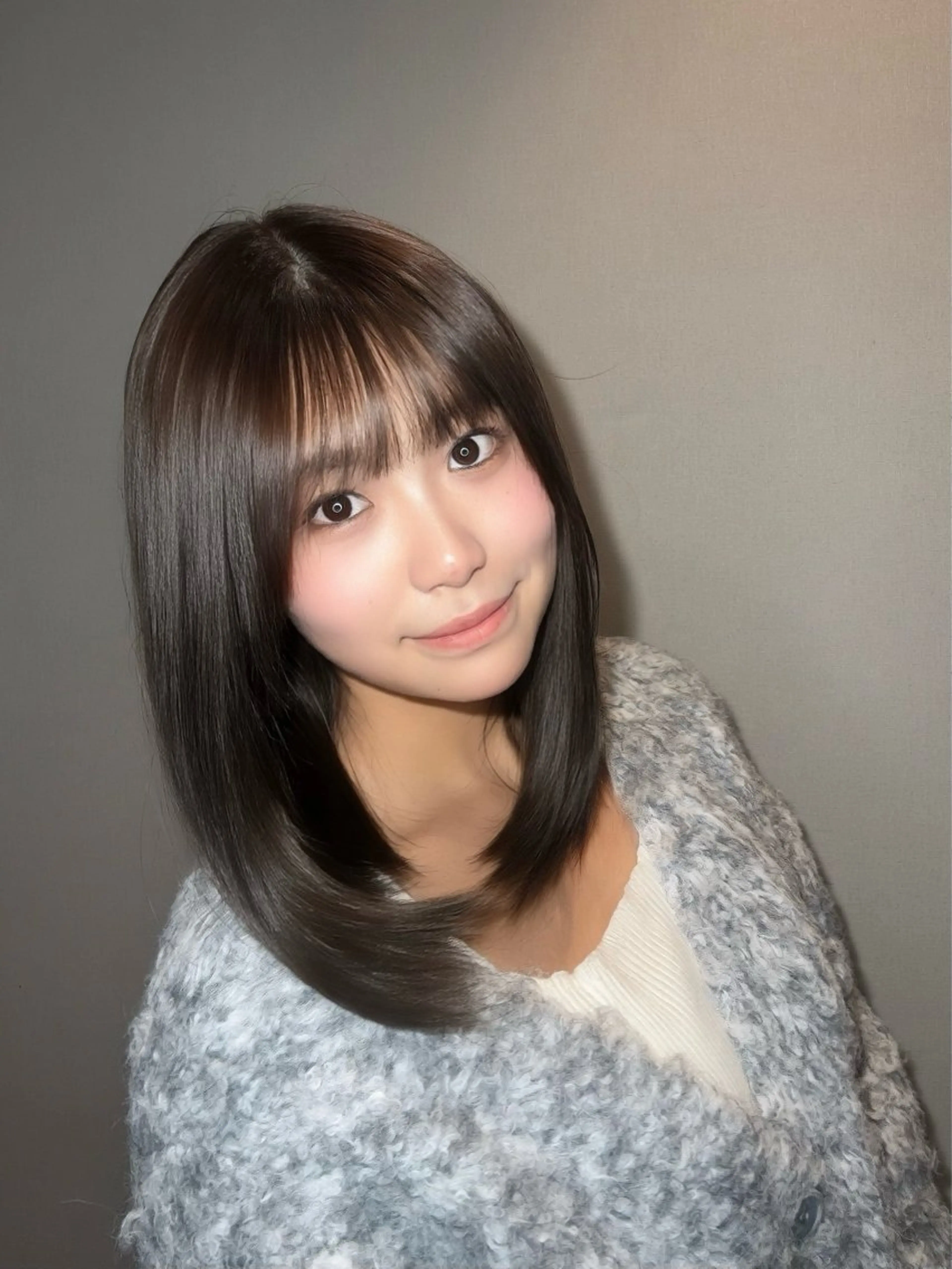 ミディアム 髪質改善 ヘアカラー トリートメント 髪質改善/shuki 韓国/代表取締役のヘアスタイル