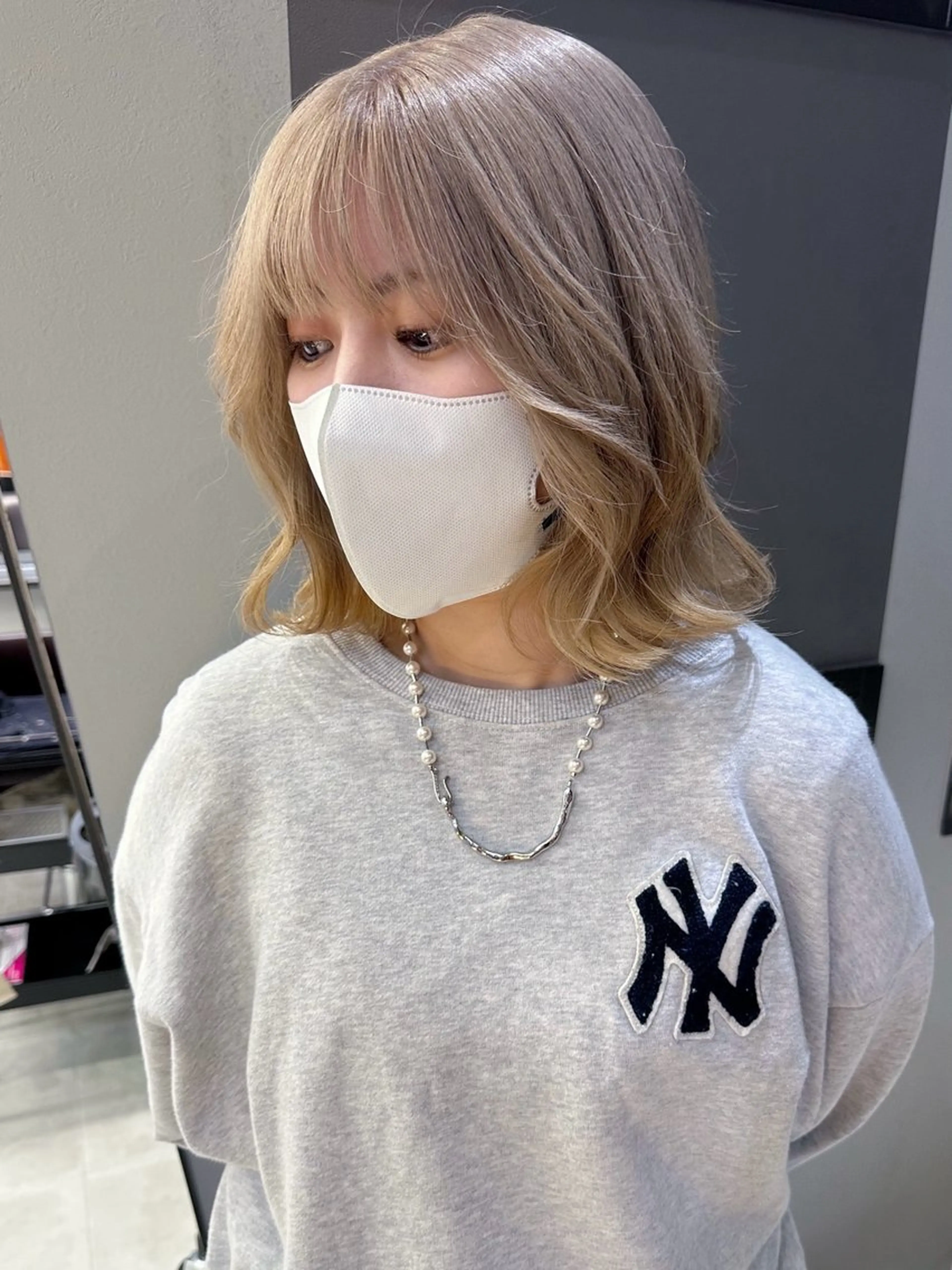 ミディアム カラー GiseL博多 HiROEのヘアスタイル