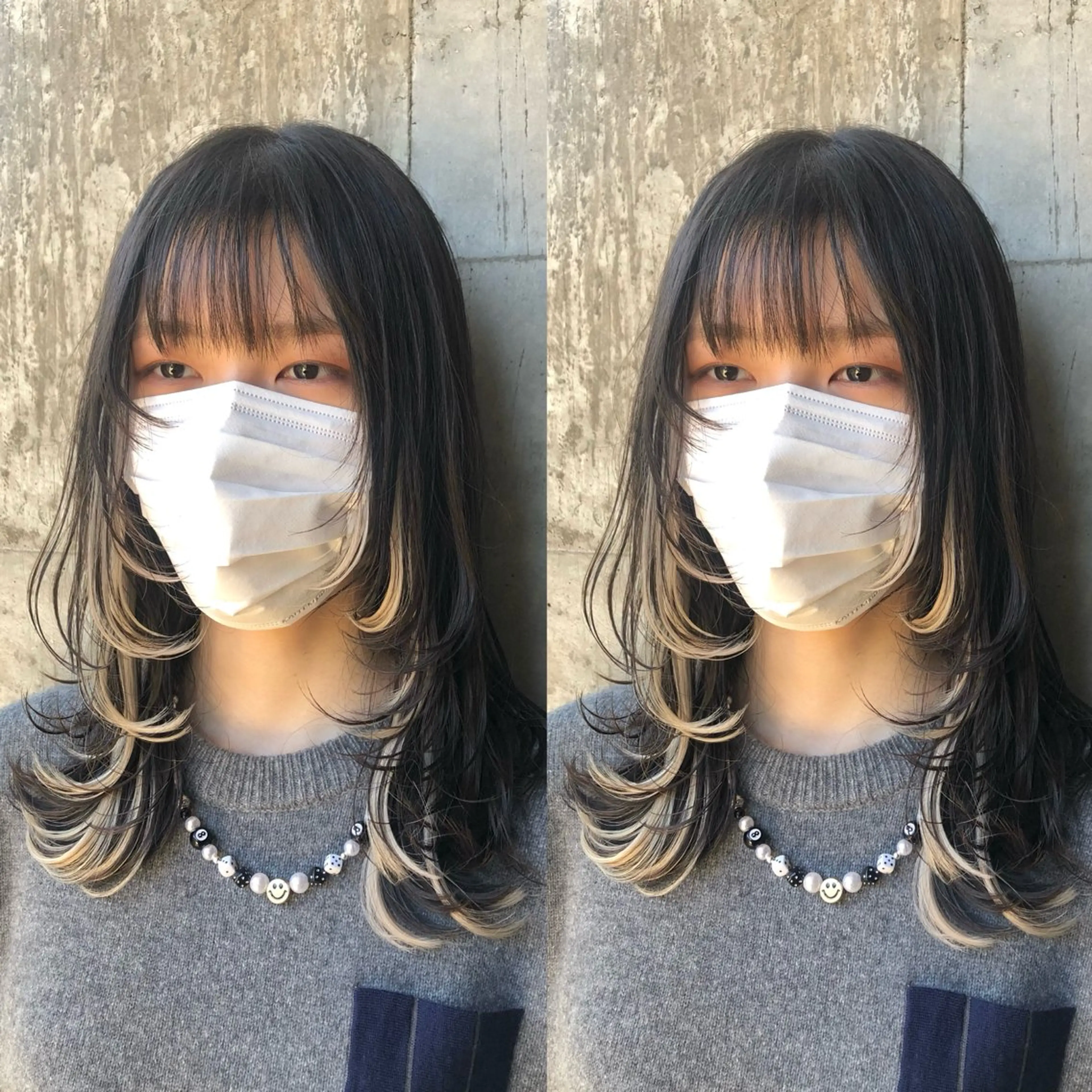 ミディアム カラー パーマ ヘアアレンジ メンズ シールエクステ メンズインナーカラー メンズ韓国風 インナーカラー エクステ エクステ 💎髪質改善特化💎 RUITOのヘアスタイル