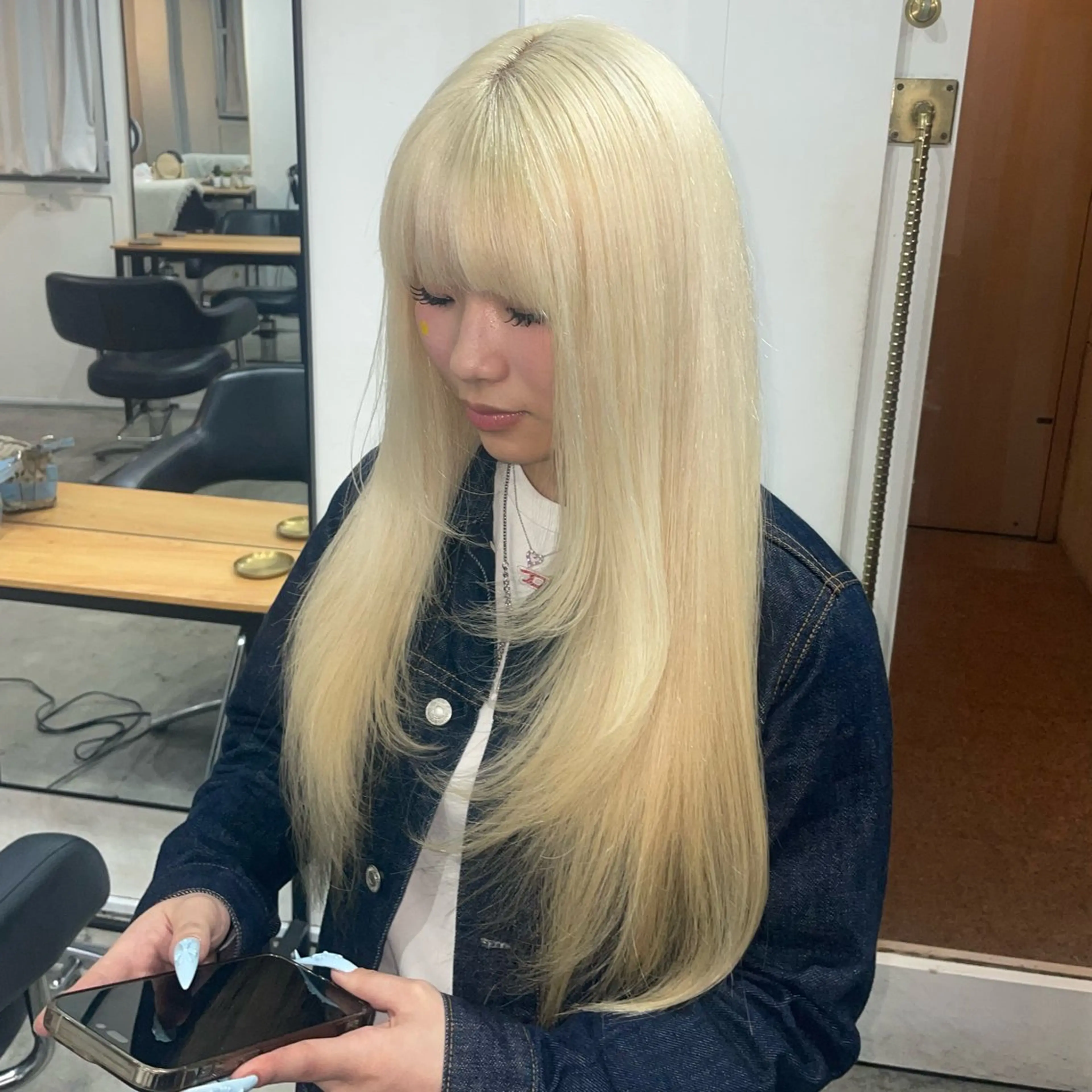 ロング カラー ヘアカラー 💍ダメージ最小限 ブリーチ/ちさと💍のヘアスタイル