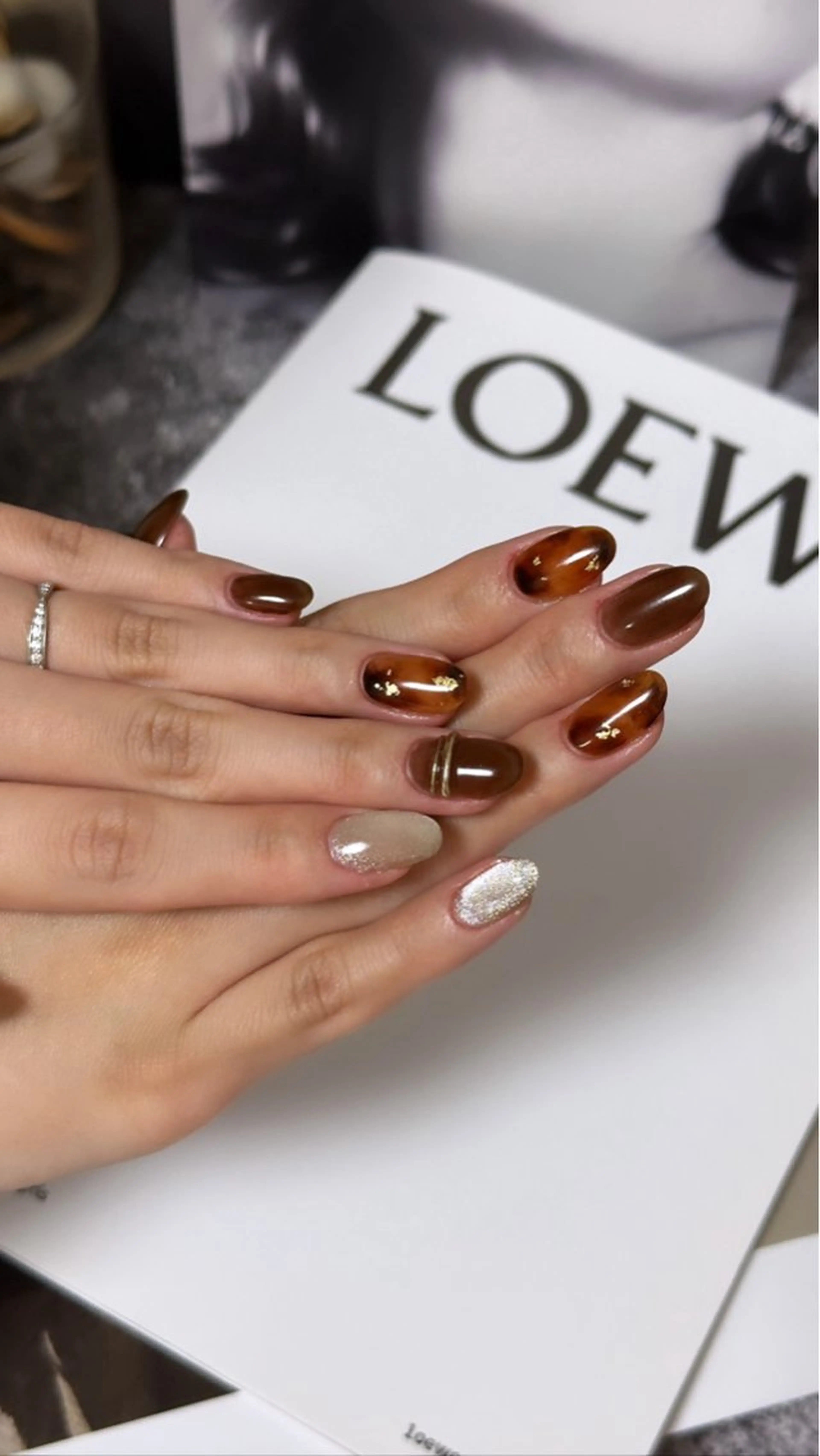 ネイル べっ甲ネイル 持ち込み ハンドネイル joliesse【ジョリエス】所属・JOLIESSE Ayumiのネイルデザイン