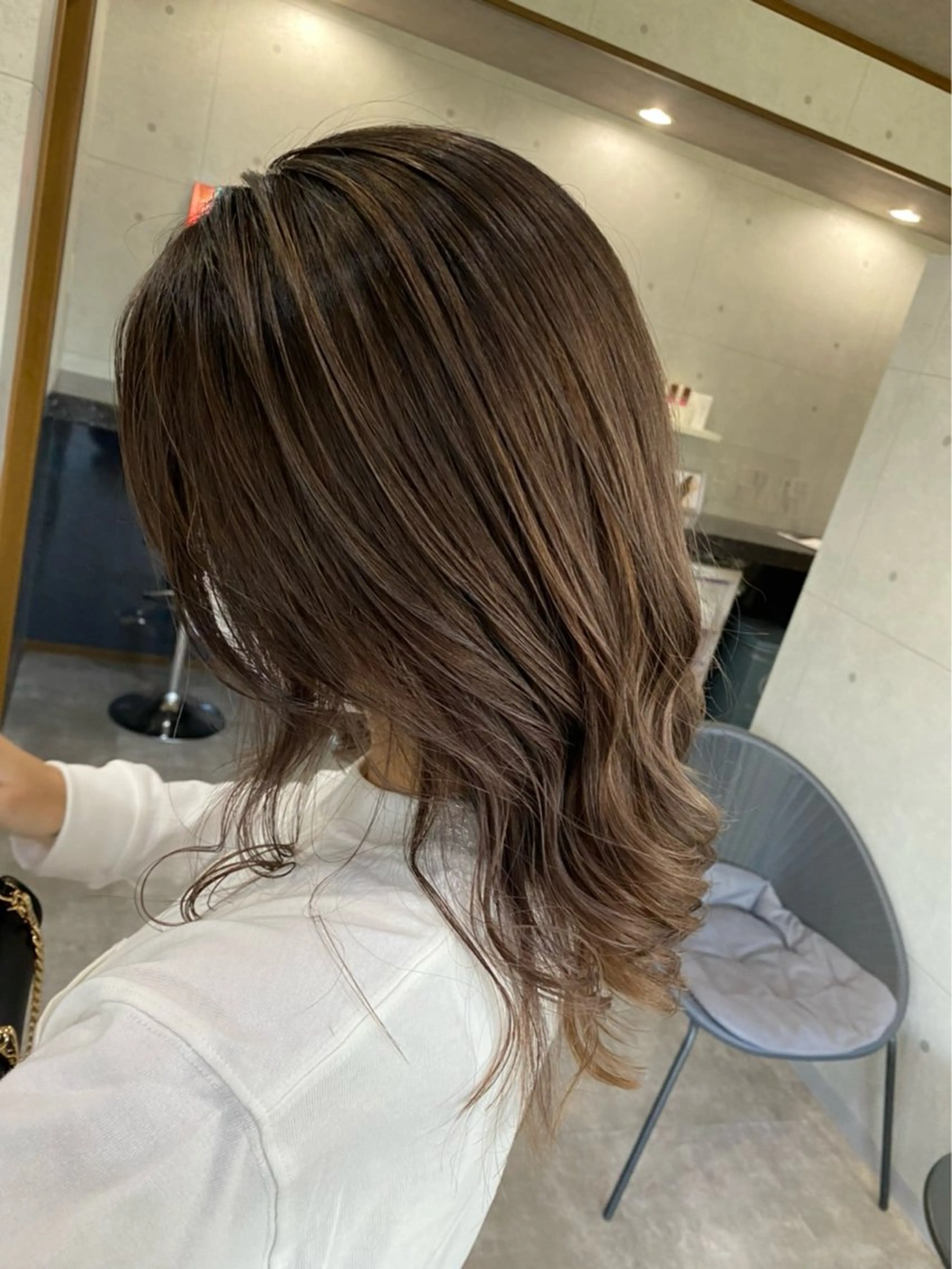 セミロング ボブ くびれヘア くせ毛 髪質改善 切りっぱなしロブ カット ヘアカラー REVE美容室 REVEマツエクのヘアスタイル