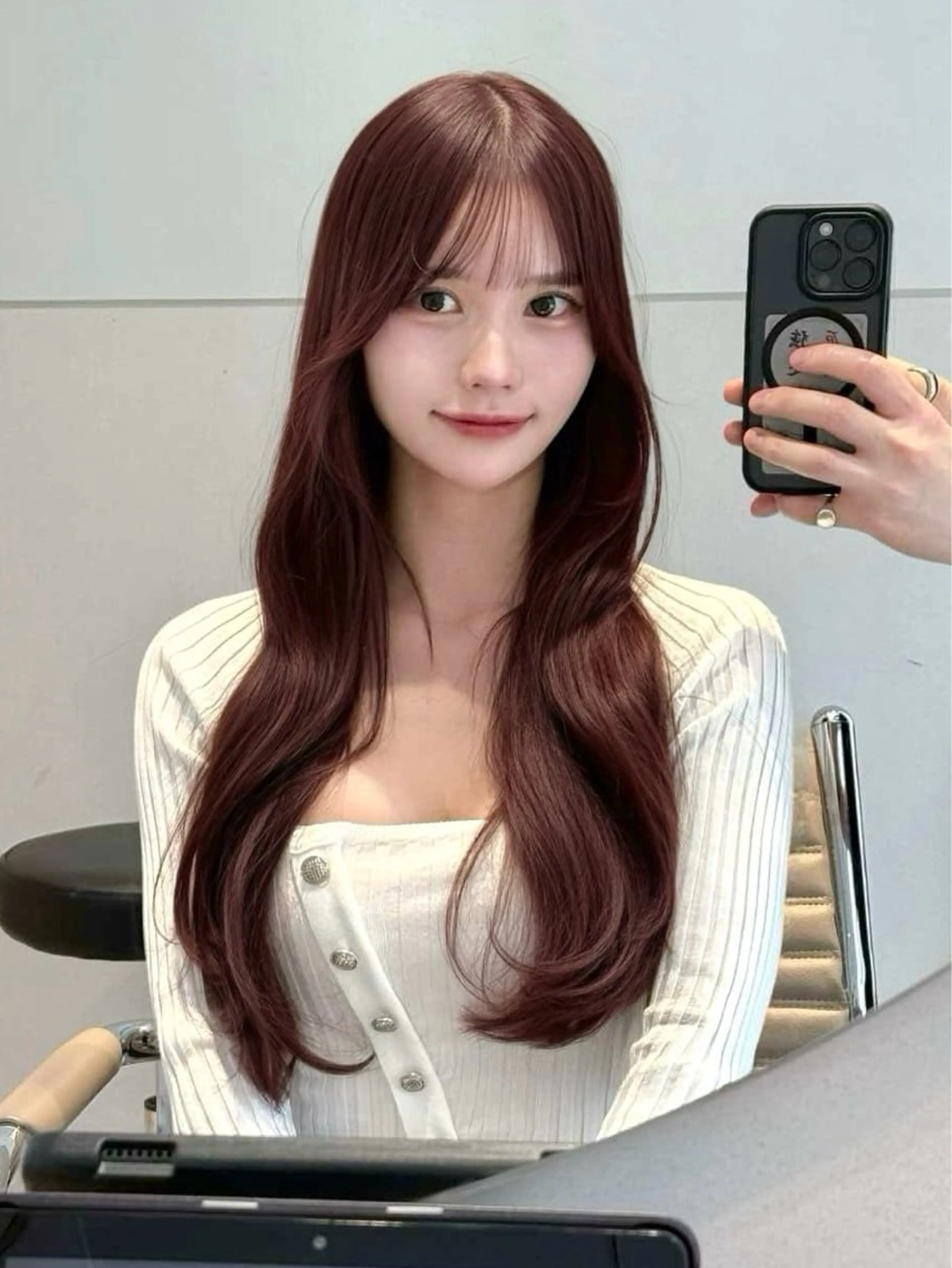 ロング カラー カット ヘアカラー トリートメント 韓国ヘア🤍顔周り/ 髪質改善✨/林遼一郎のヘアスタイル