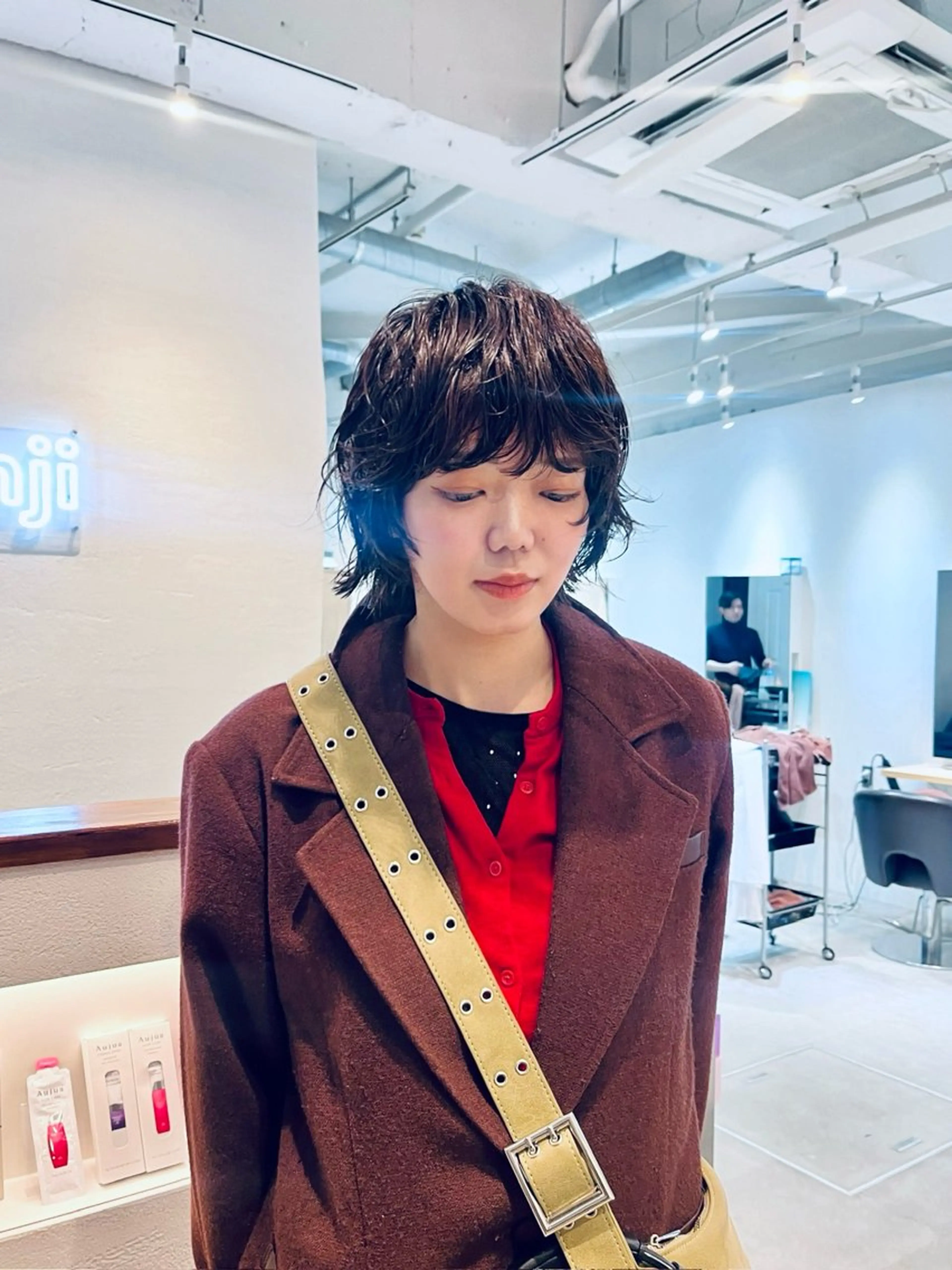 ショート パーマ ボブ ショートヘア カット パーマ ヘッドスパ benji 学芸大学所属・朝が楽なパーマ 🌱ショート/緒方椋のヘアスタイル