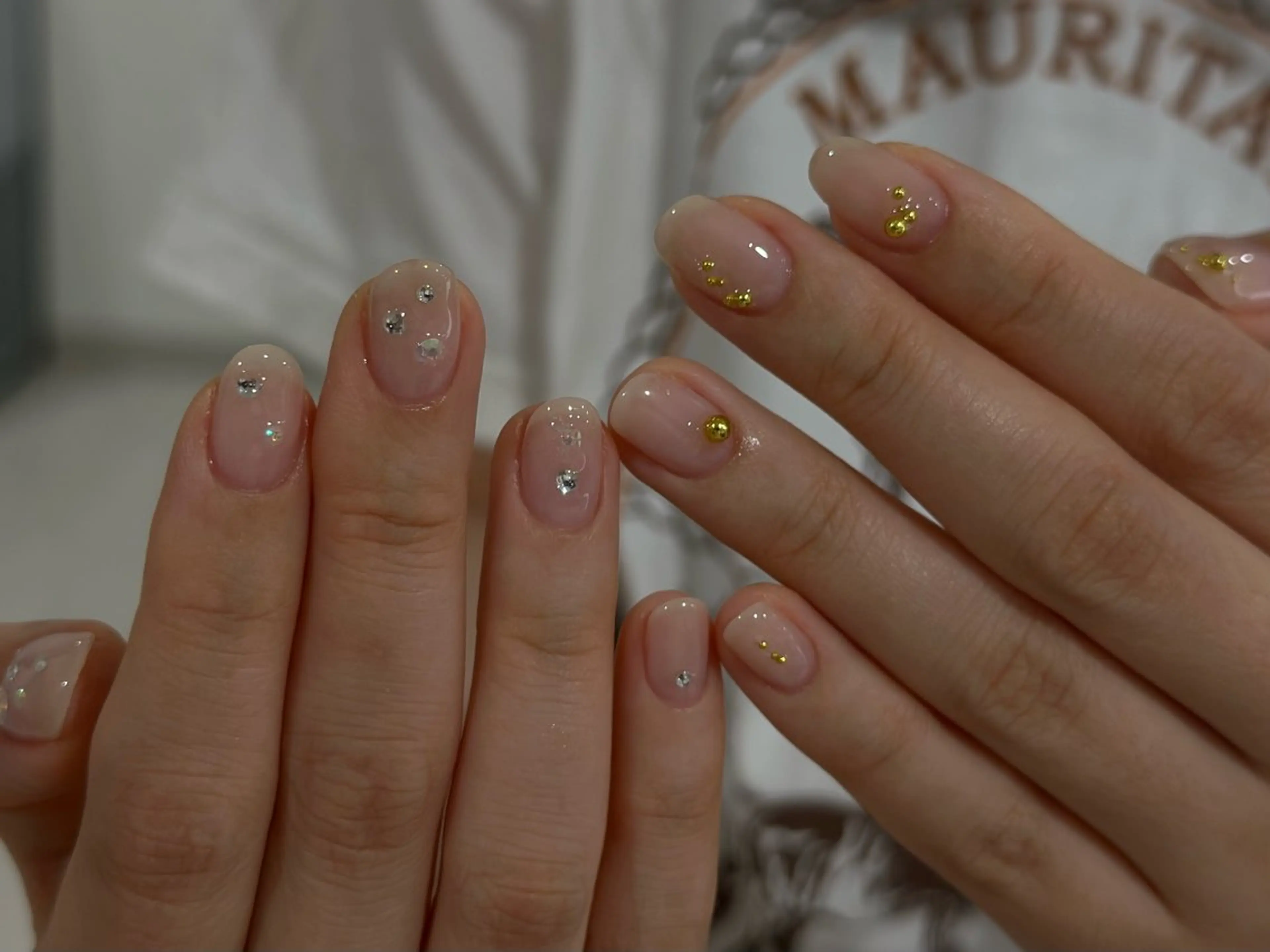 ネイル ゴールド シルバー シンプルネイル ANOVA アノヴァのネイルデザイン