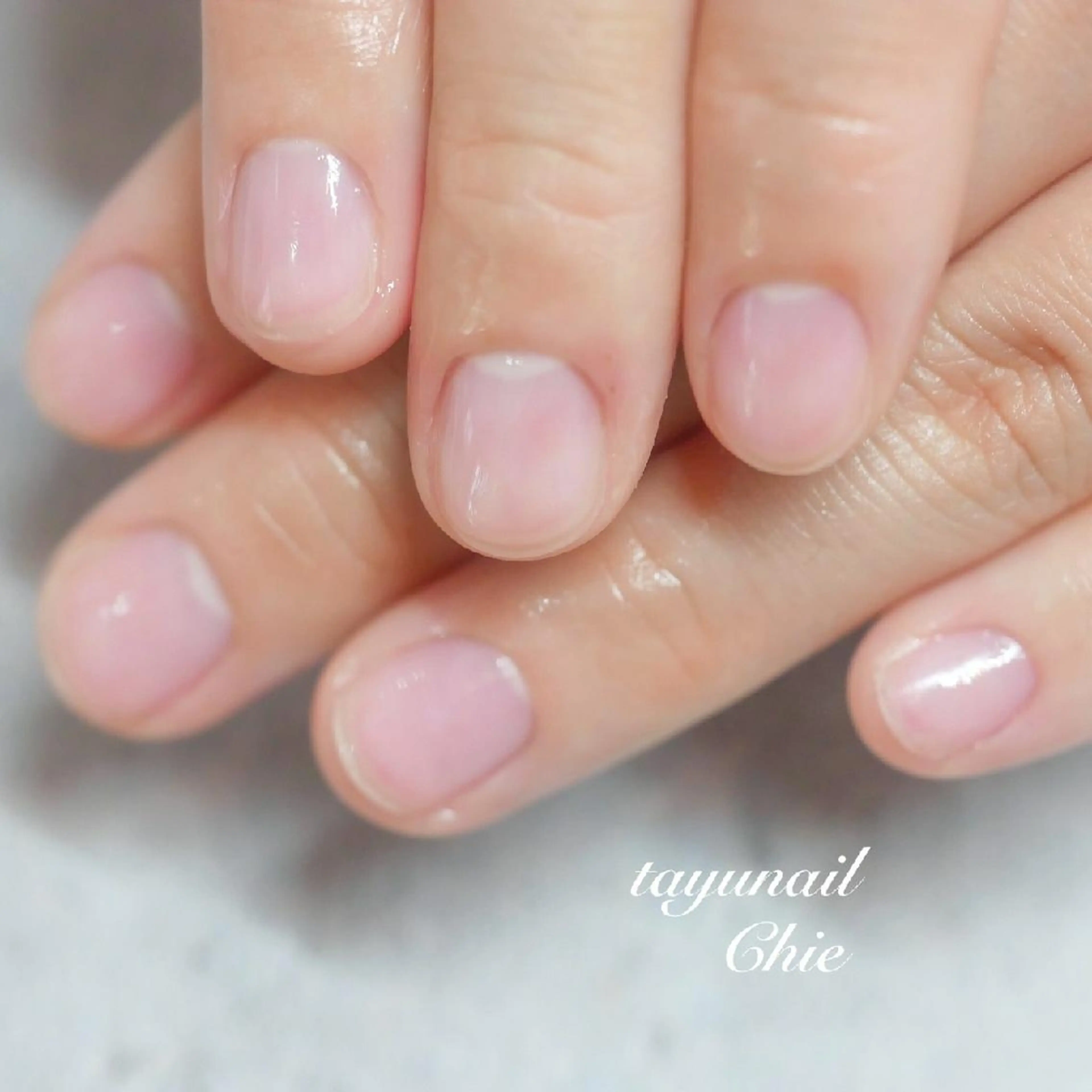 ネイル ブルー ジェルネイル パラジェル ピンク ネイルサロン 【たゆnail】のネイルデザイン