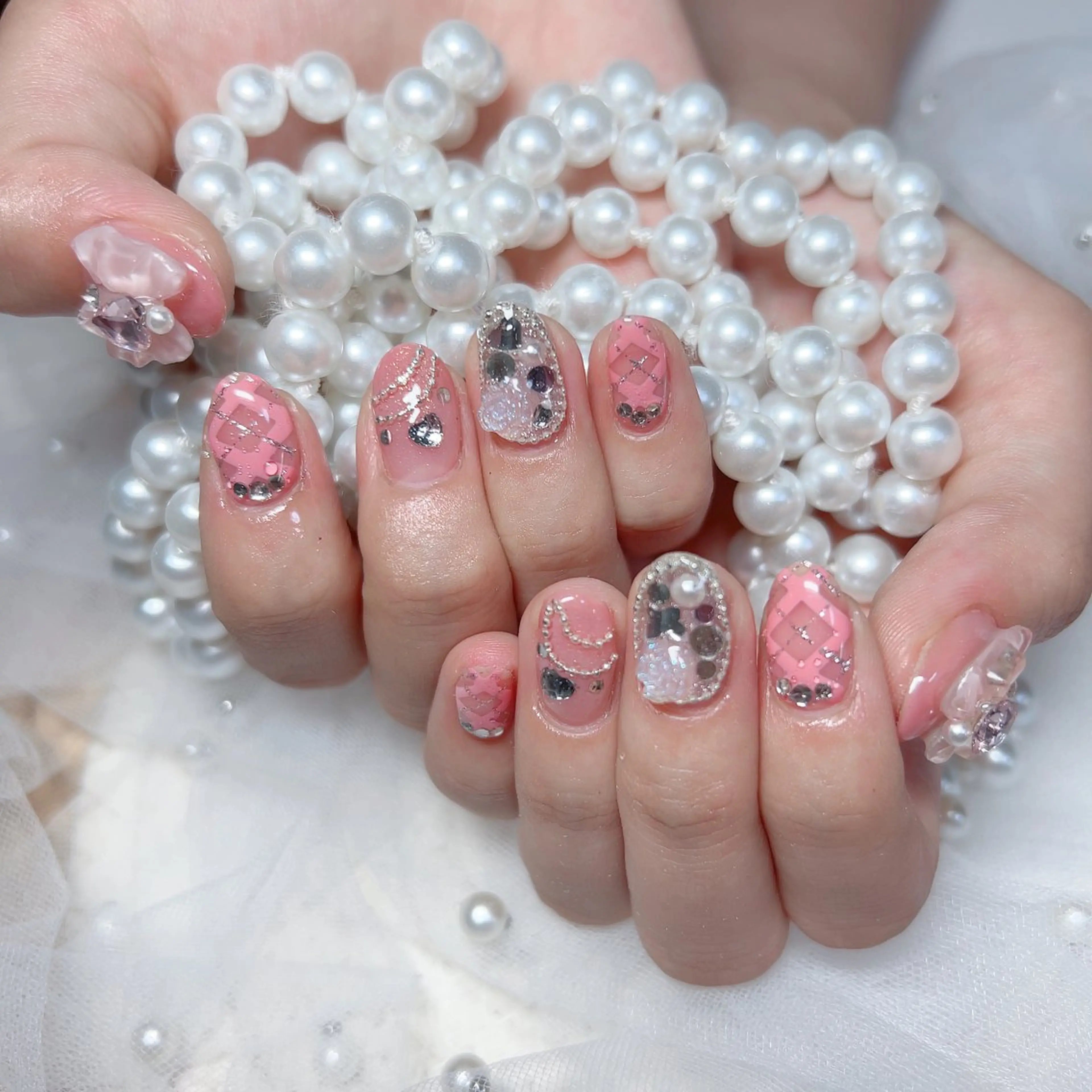 ネイル ハンドネイル M🌷nail 長さだし専門店のネイルデザイン