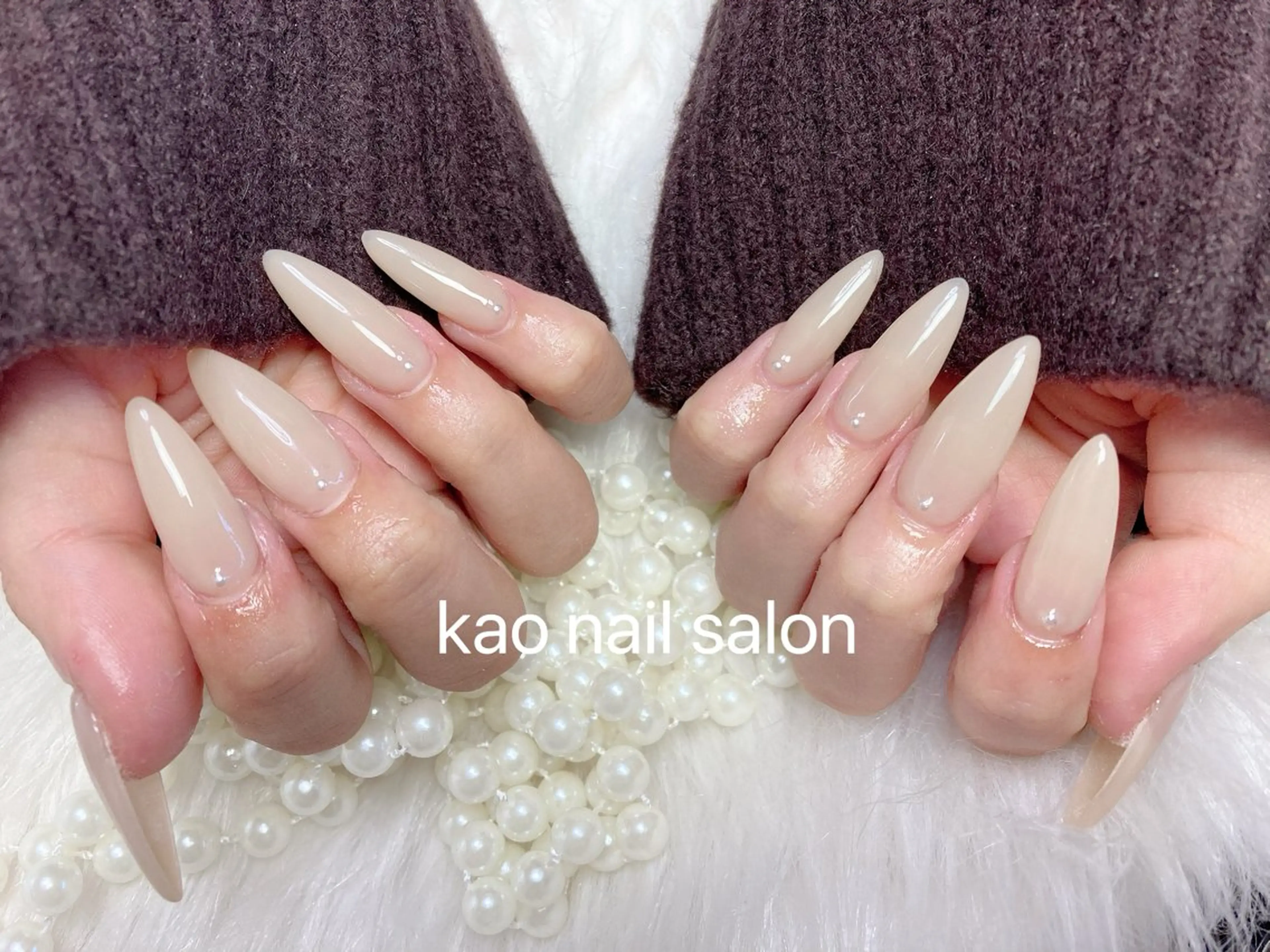 ネイル ハンドネイル kao パラジェル スカルプ/長さだしのネイルデザイン