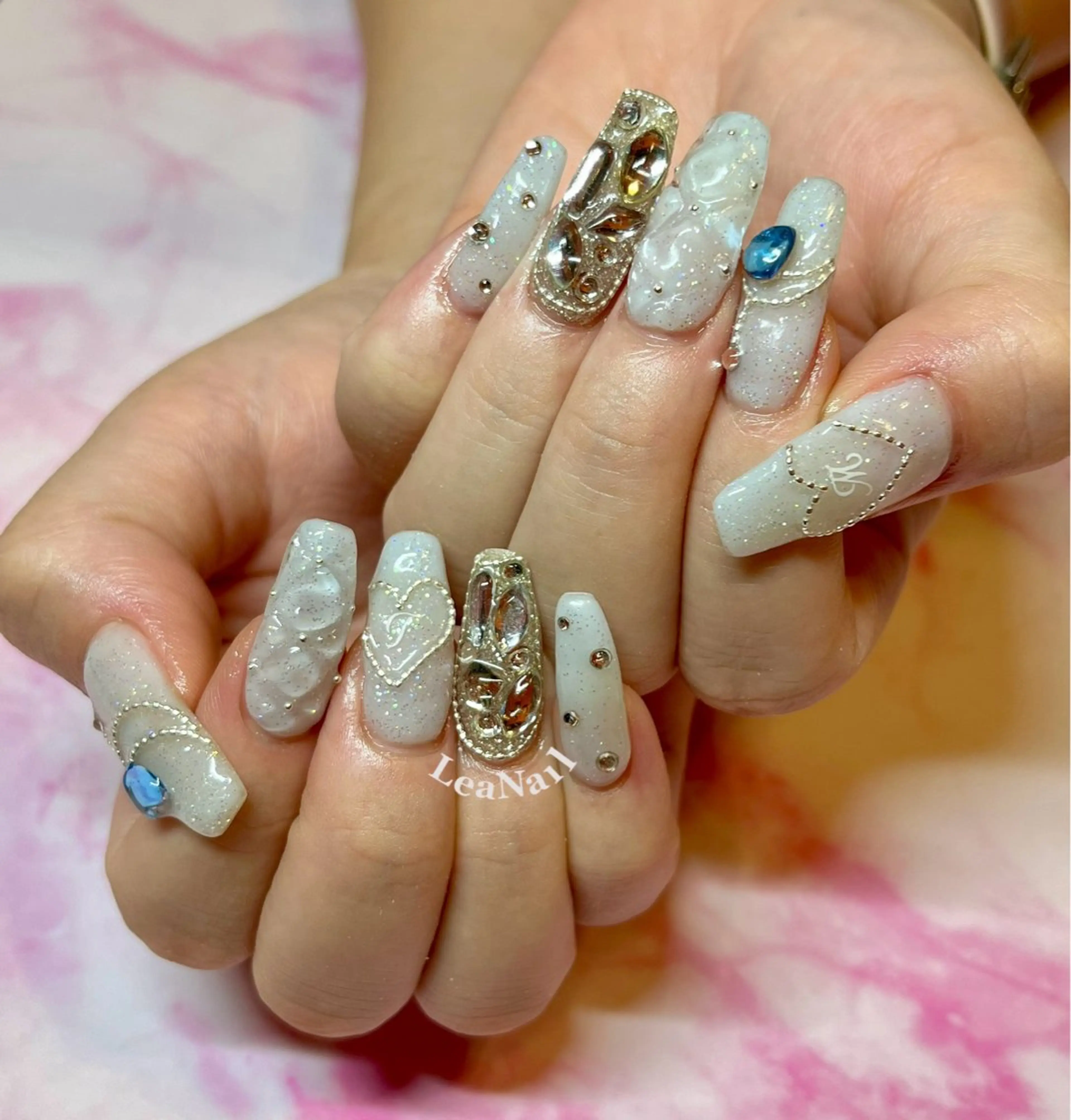 ネイル ぷっくりネイル ハンドネイル Lea Nailのネイルデザイン