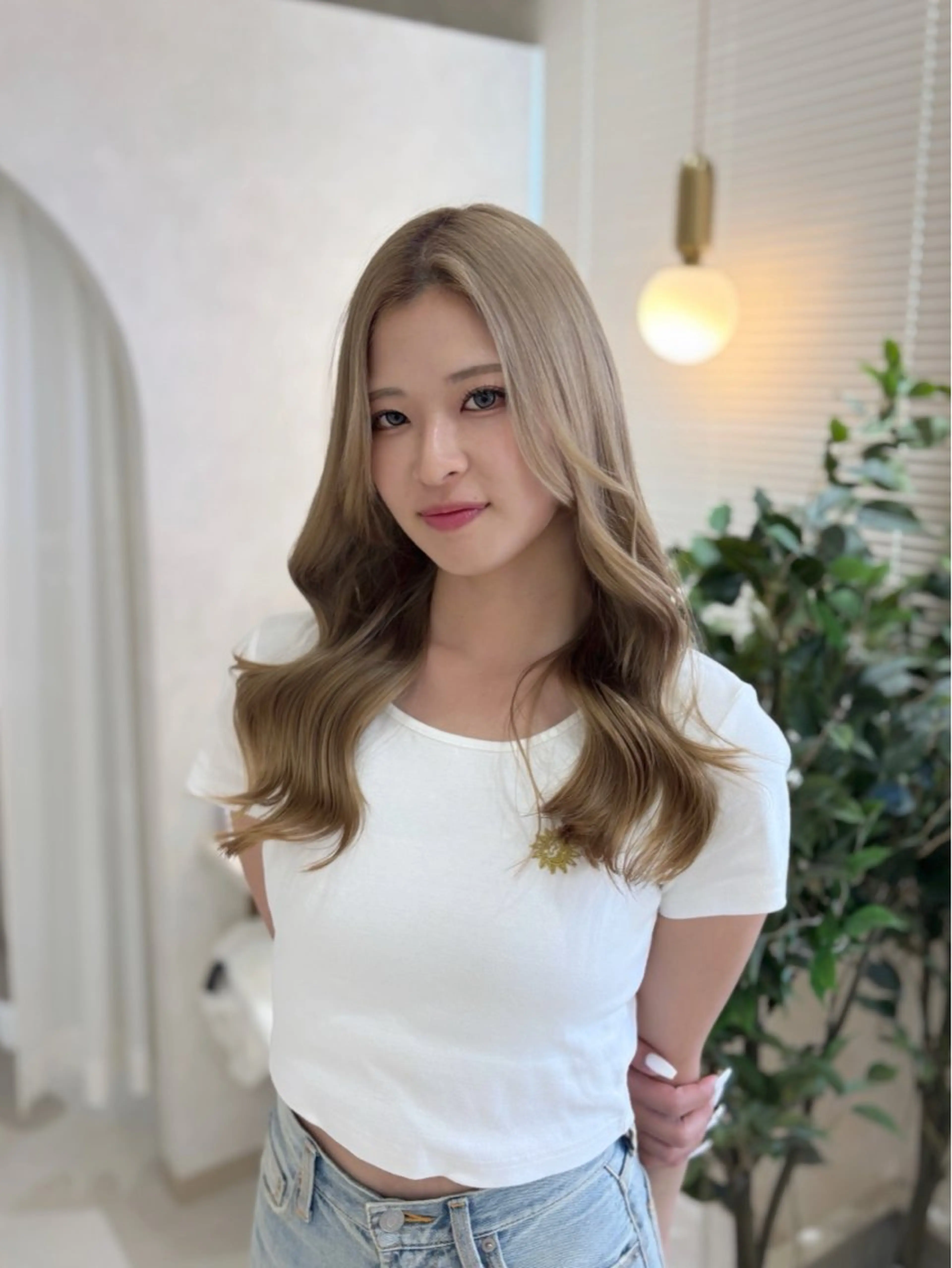 ロング 髪質改善 トリートメント りほ/顔周りカット/ レイヤーカットのヘアスタイル