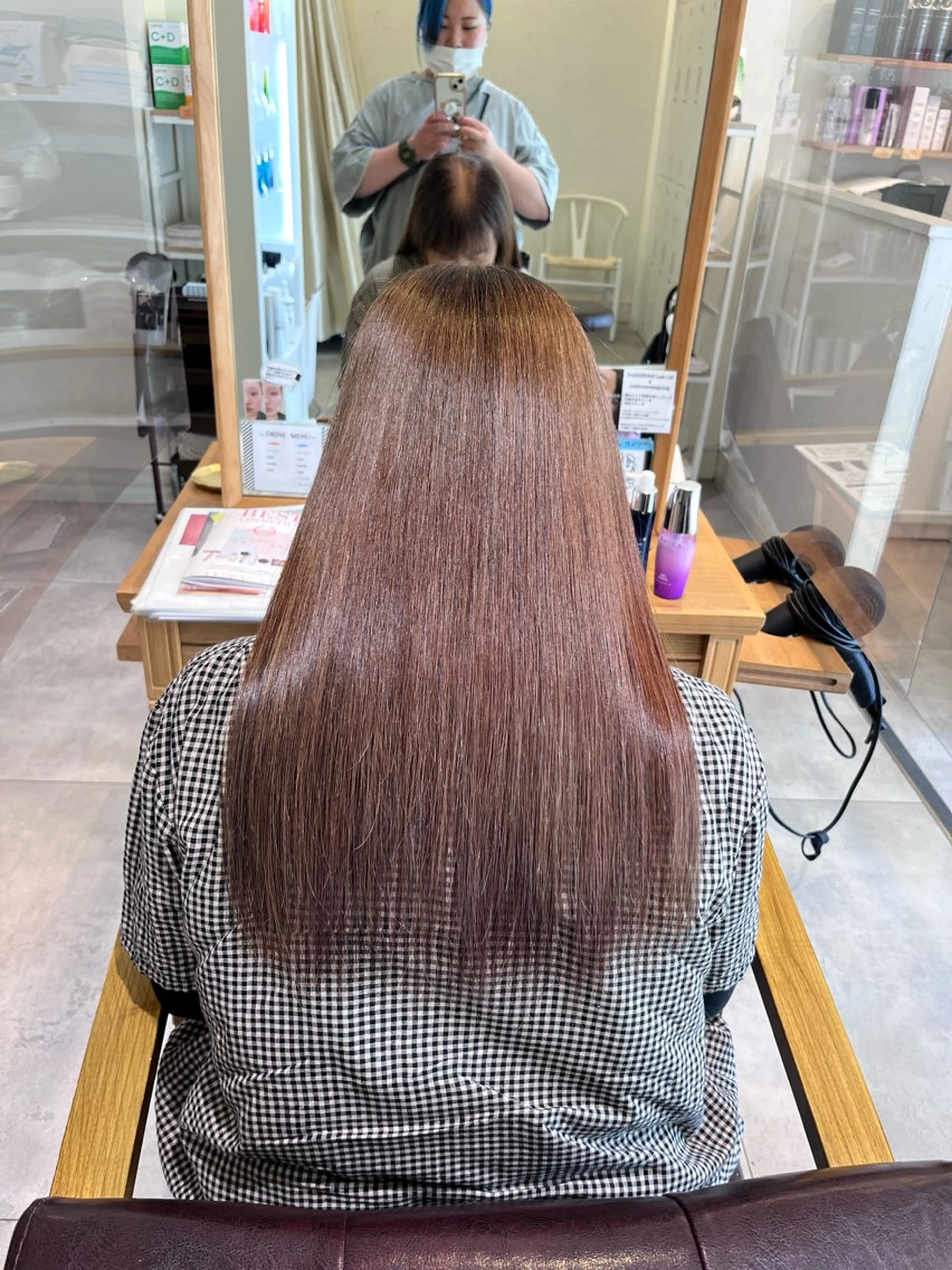 ロング カット 縮毛矯正 BLENDby happiness所属・KAORU/絹髪 /髪質改善/奈良のヘアスタイル