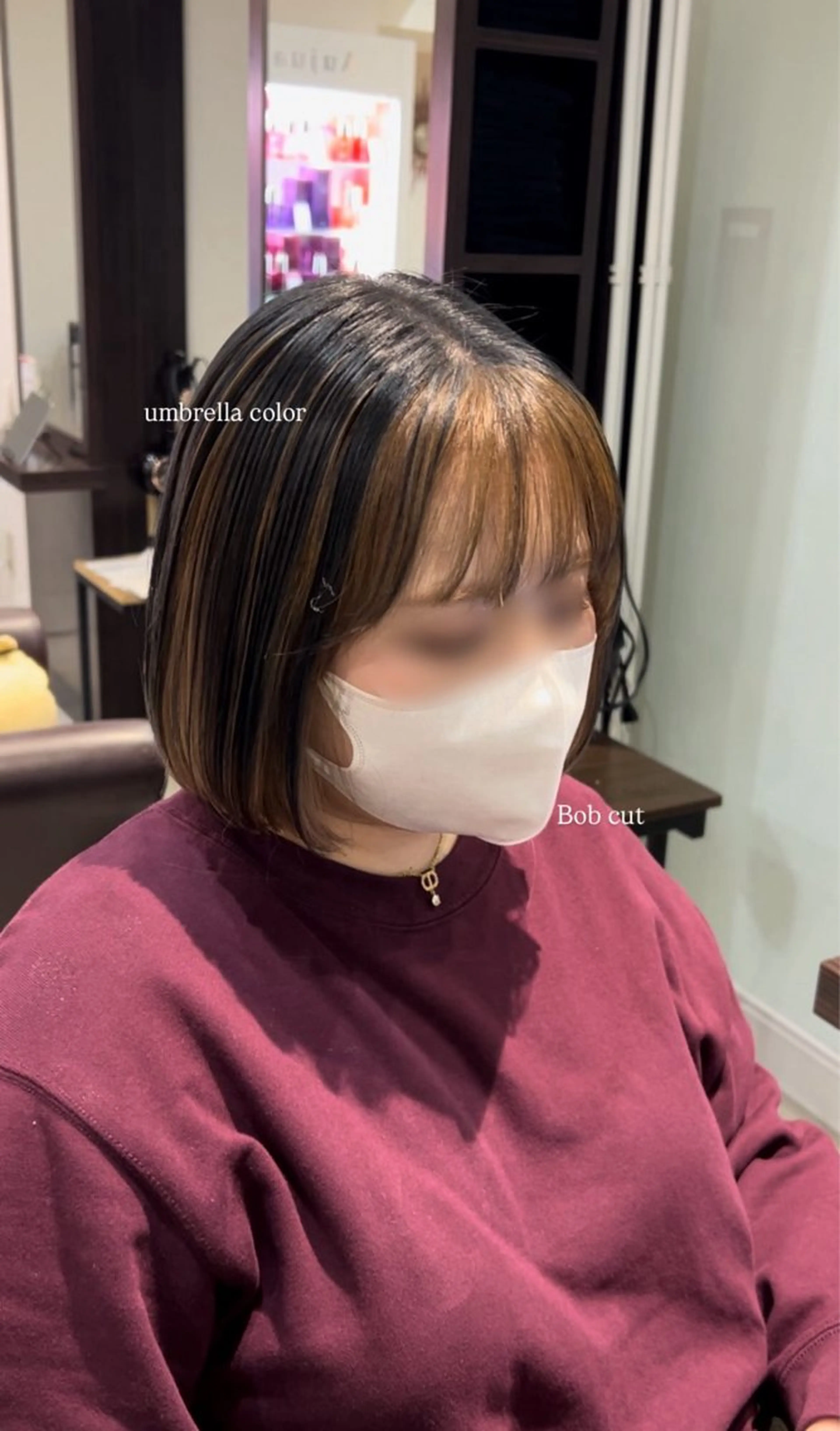 ショート カラー ボブ 坂本奈都美 🎀のヘアスタイル