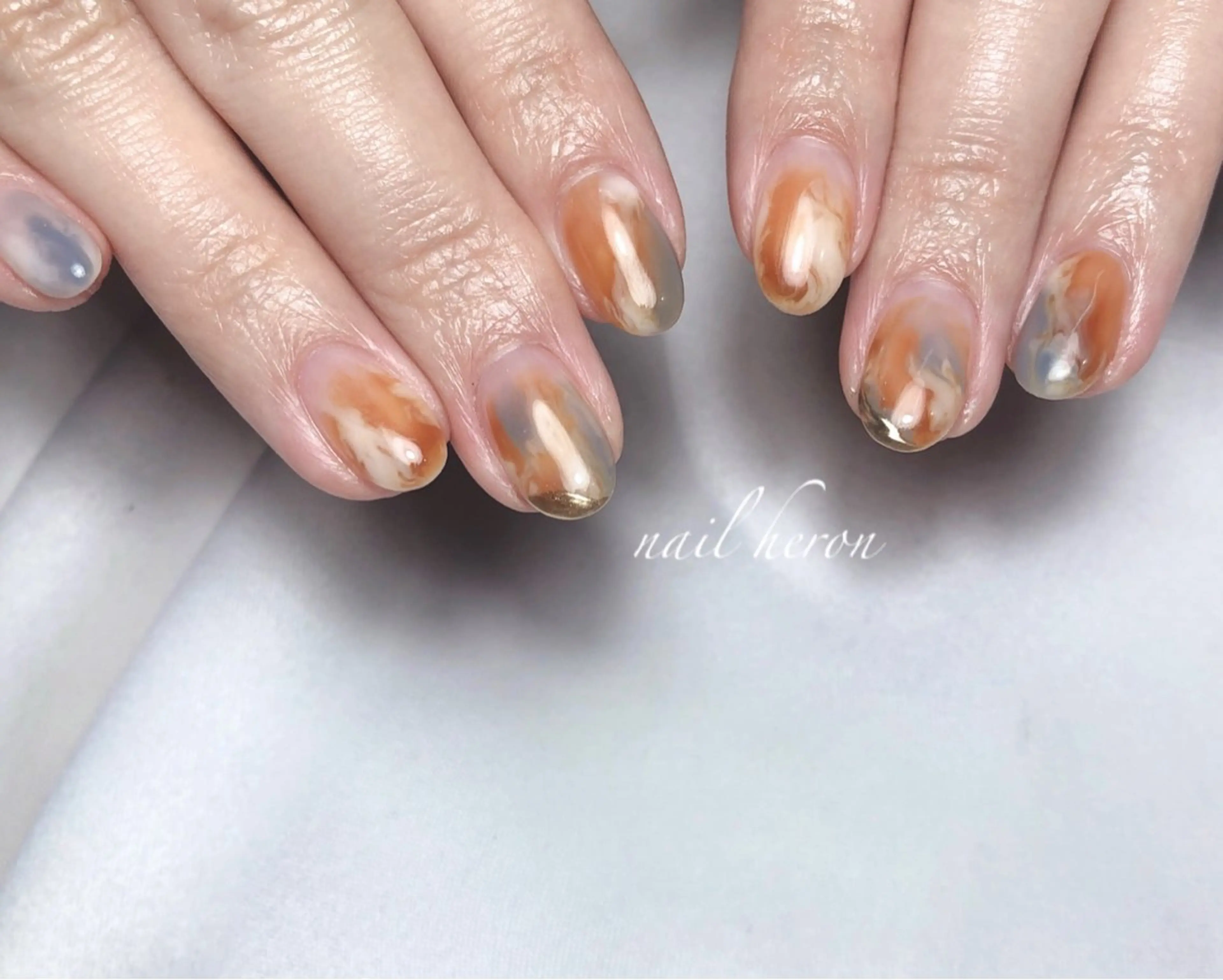ネイル ニュアンスネイル ハンドネイル saki_ nail heronのネイルデザイン