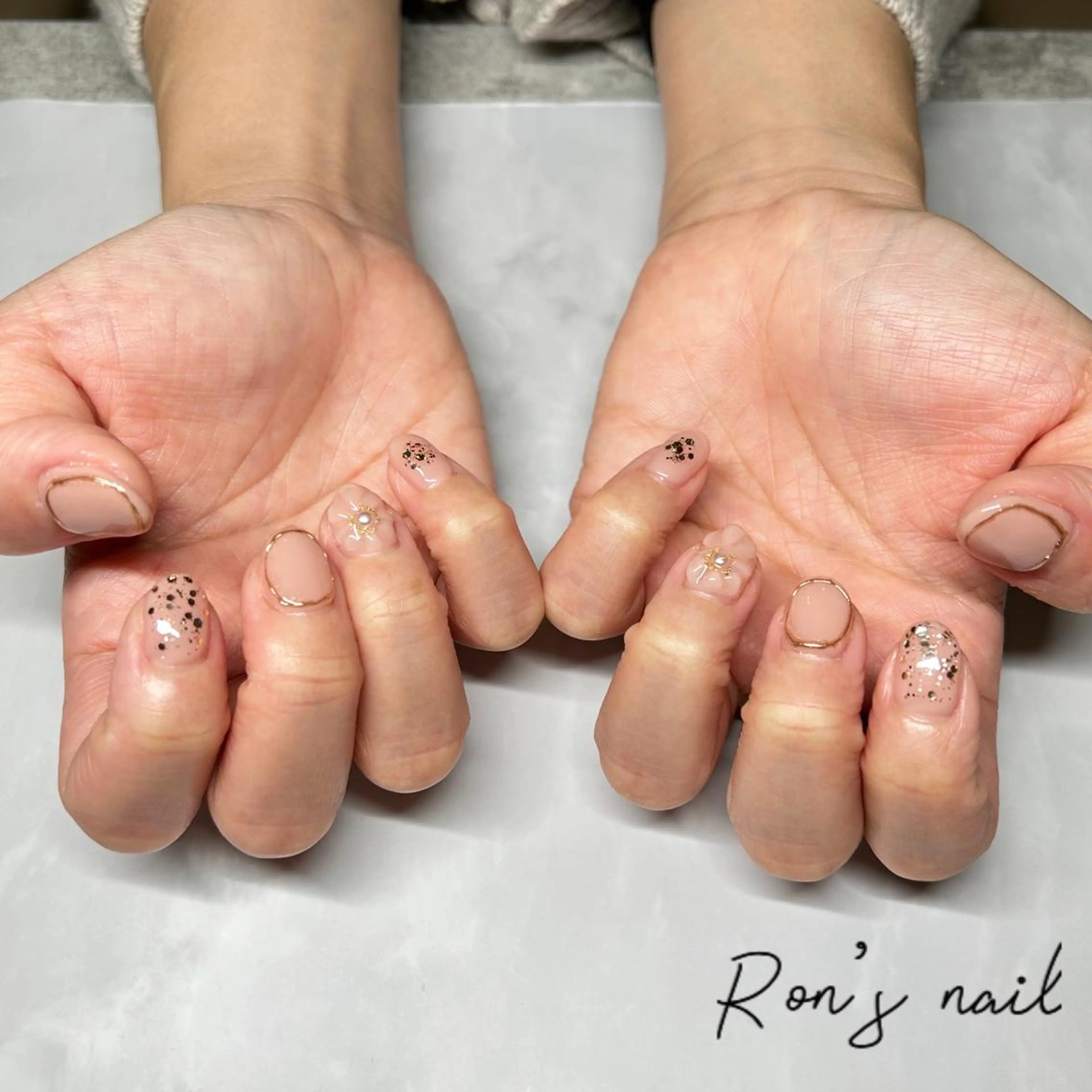 ネイル Ron's nail 笹岡のネイルデザイン