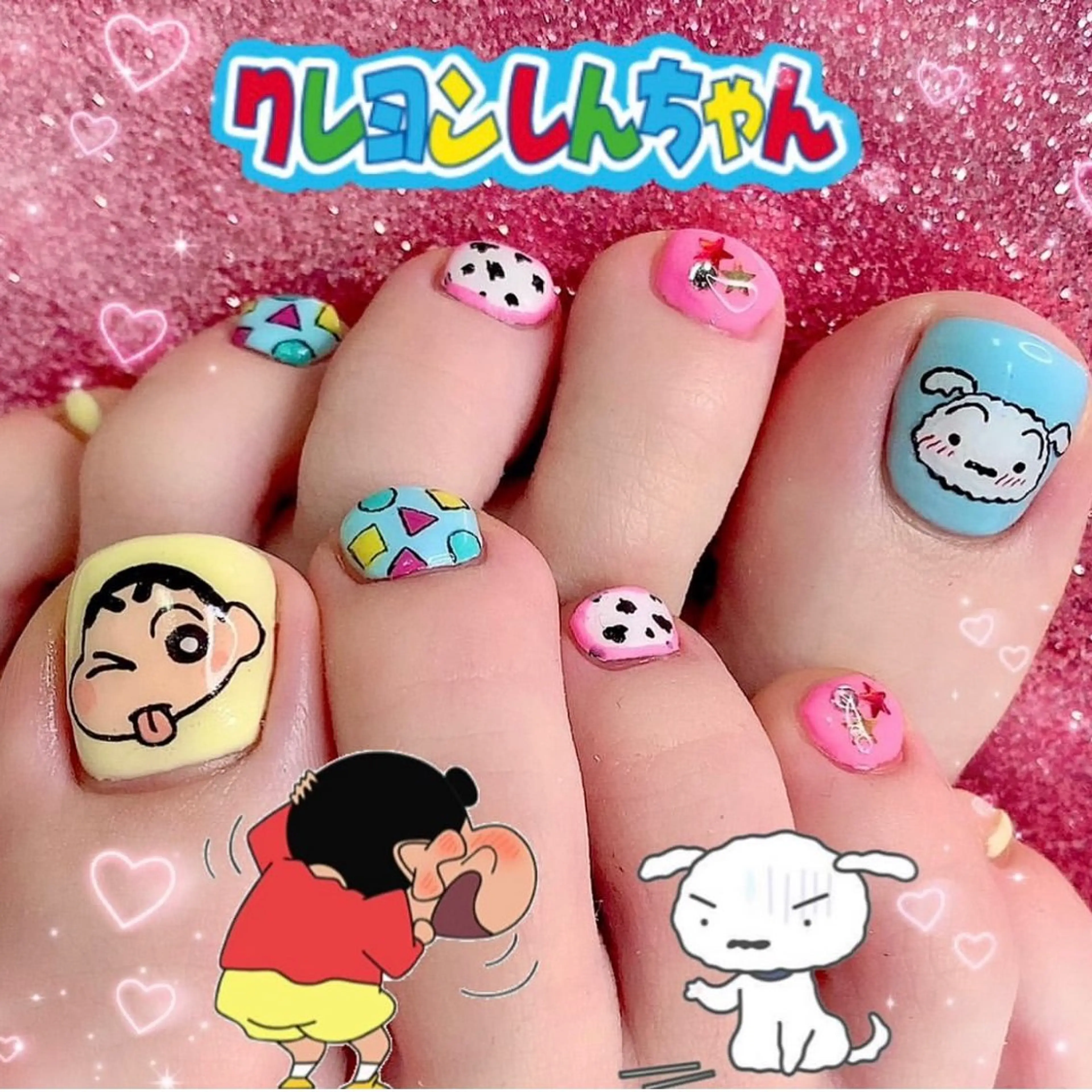 ネイル アートネイル フットネイル キラキラネイル 韓国ネイル 持ち込み フットネイル シェアサロンLei.g(レイジー)所属・3Dアートネイル💗 都築レナのネイルデザイン