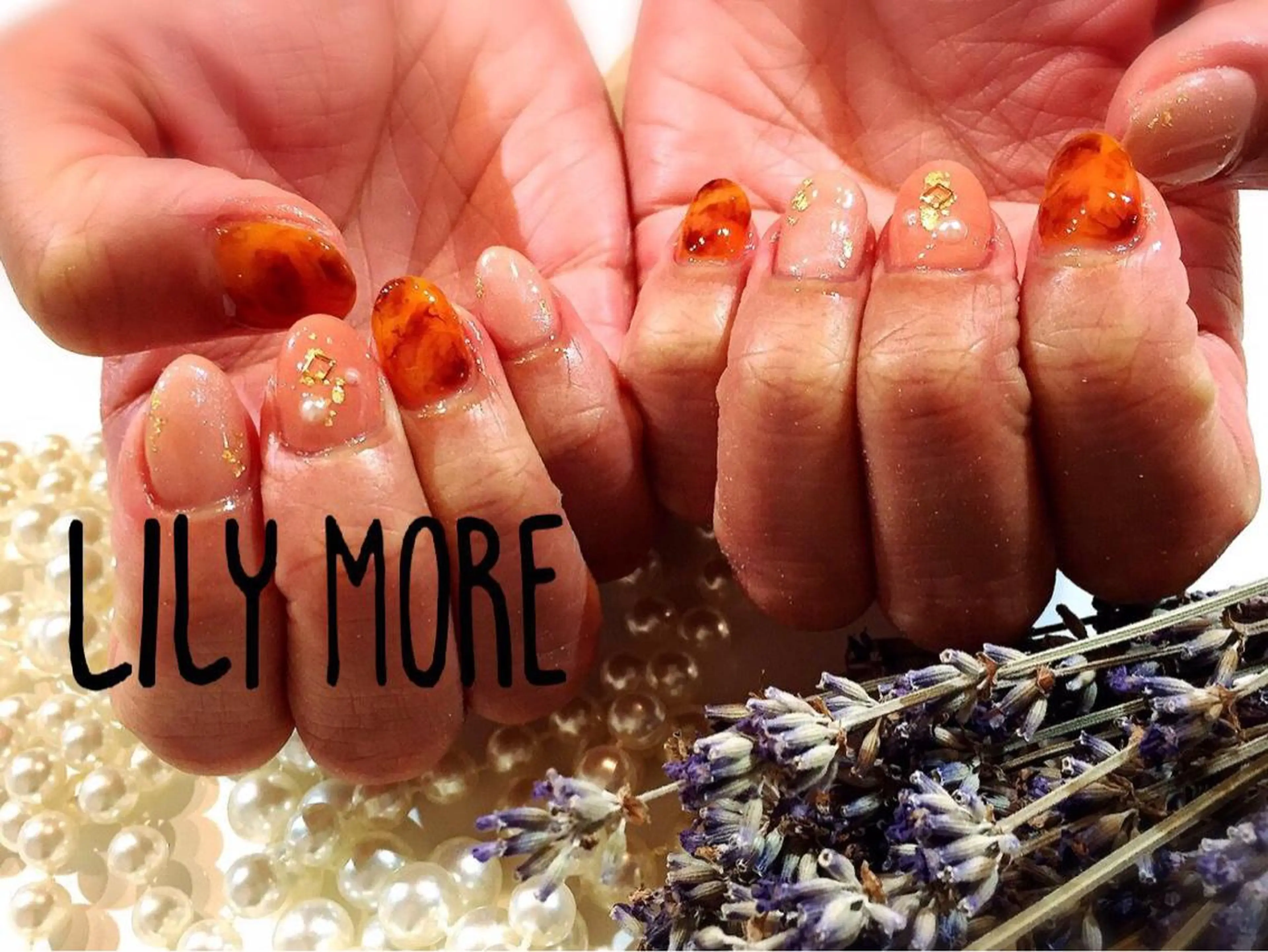 ネイル べっ甲ネイル Lily closetのネイルデザイン