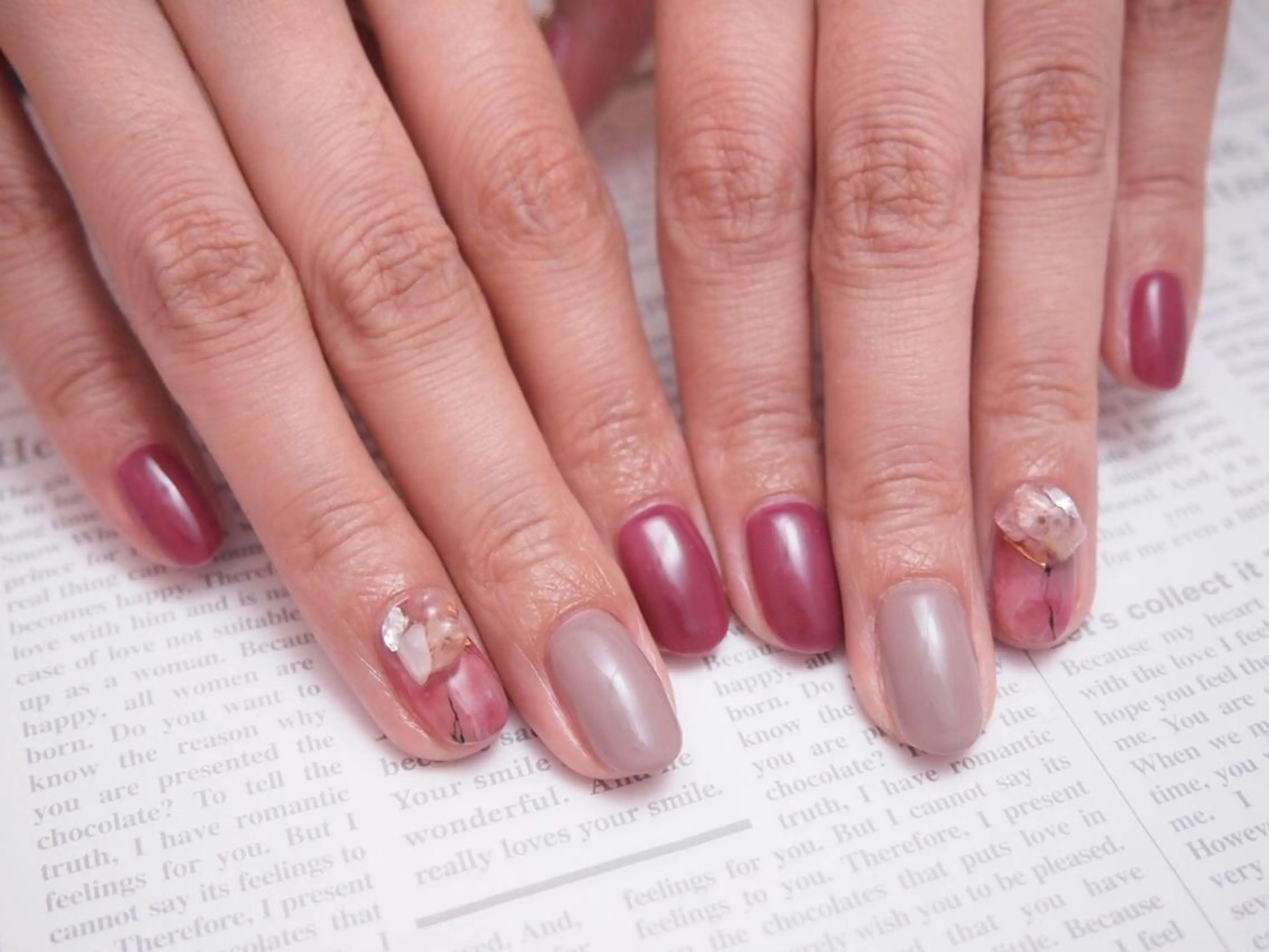 ネイル 大理石ネイル(マーブル) ストーンネイル NAIL'S MODAのネイルデザイン