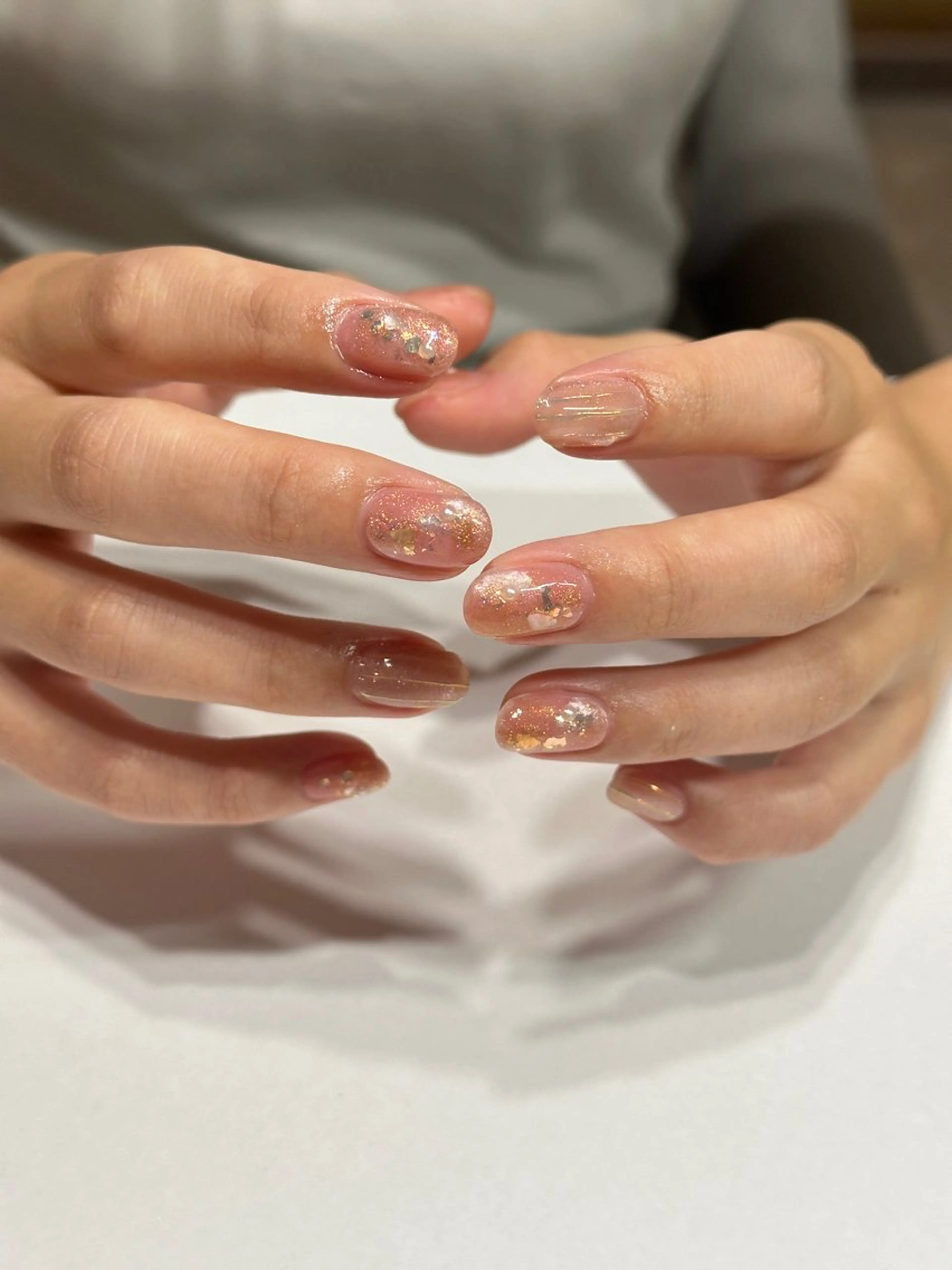 ネイル ニュアンスネイル ピンク nail salon Cyaanのネイルデザイン