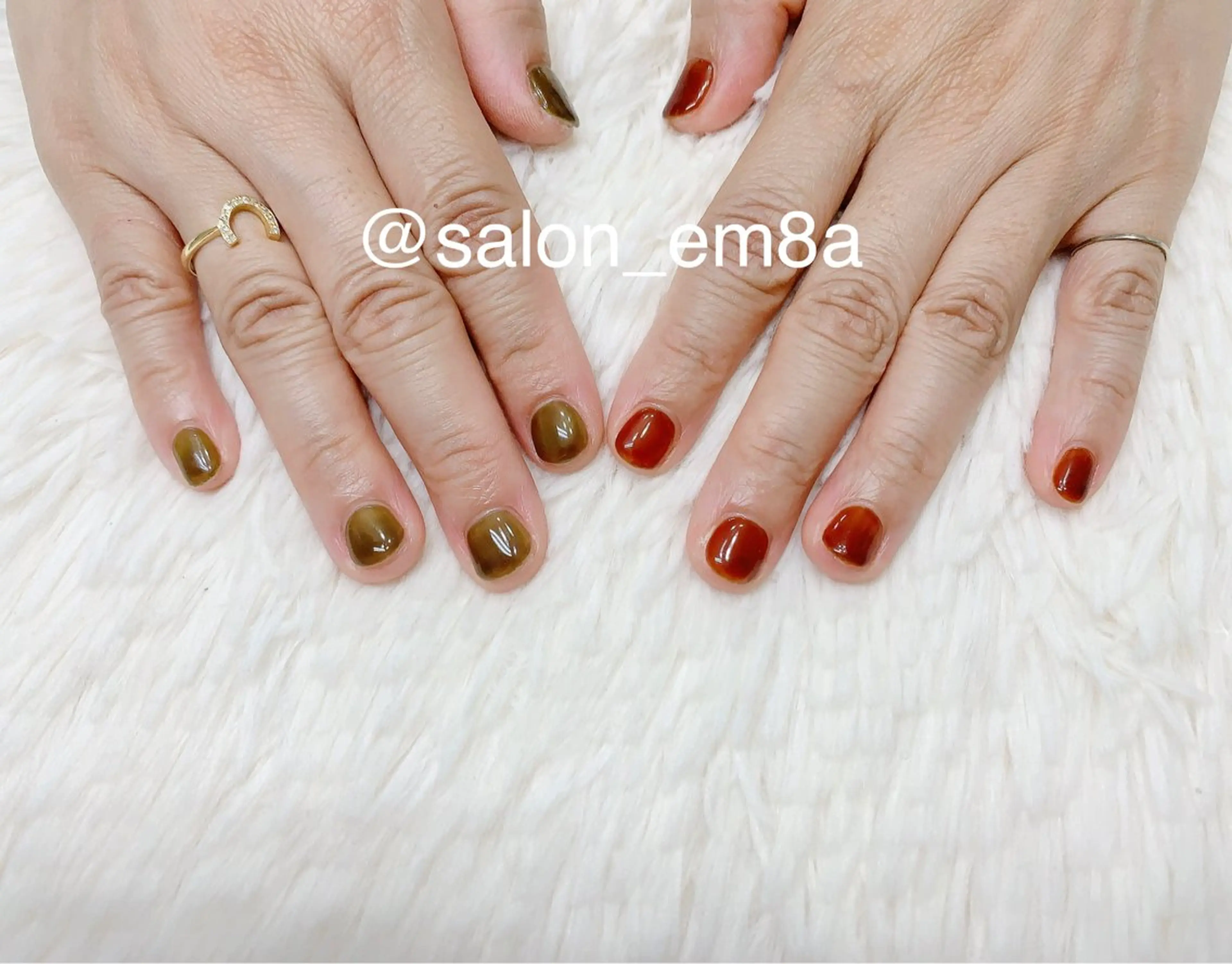 ネイル ジェルネイル ワンカラーネイル ハンドネイル salon EM&A emiのネイルデザイン