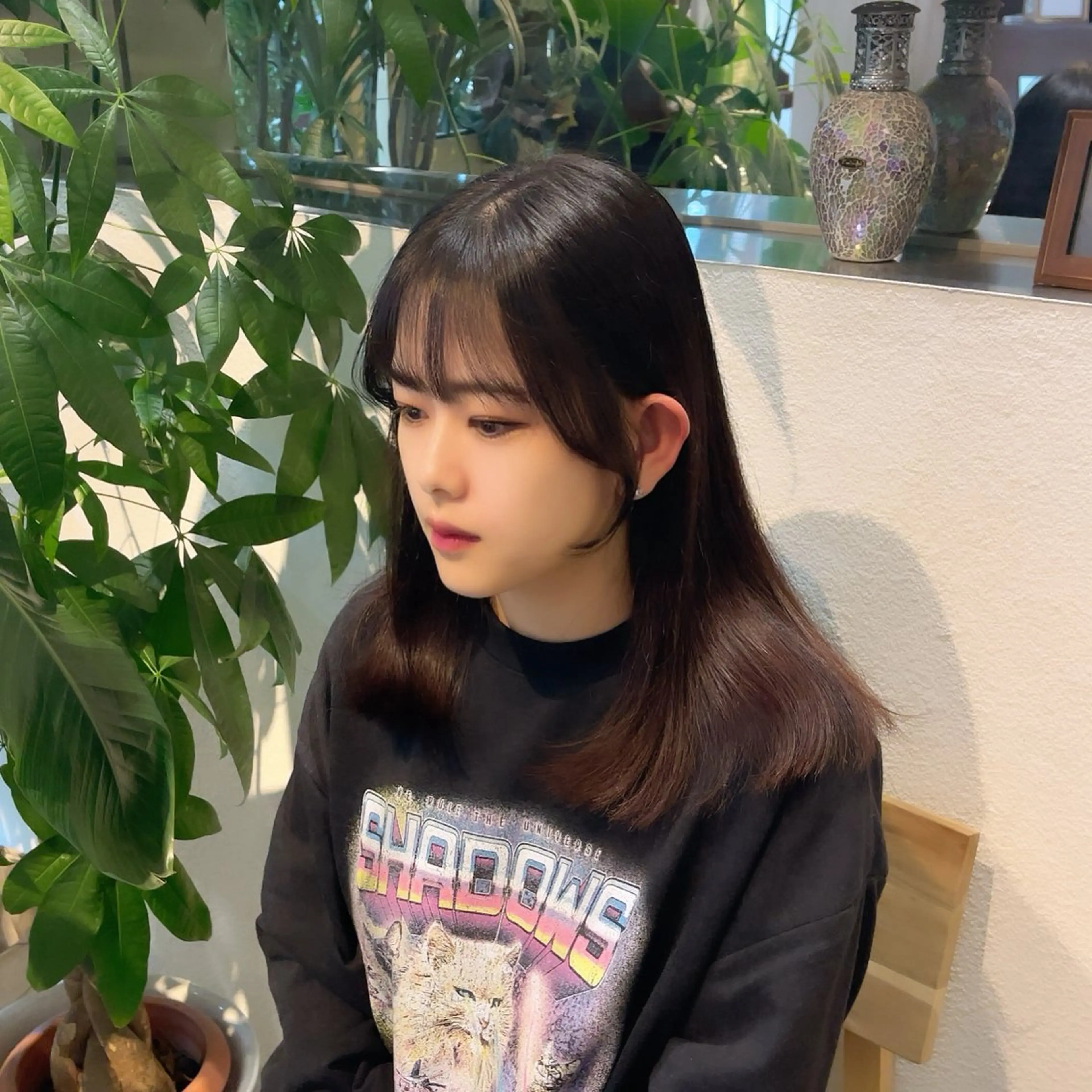 セミロング カラー suzuka/透明感 /顔周り/美髪矯正のヘアスタイル