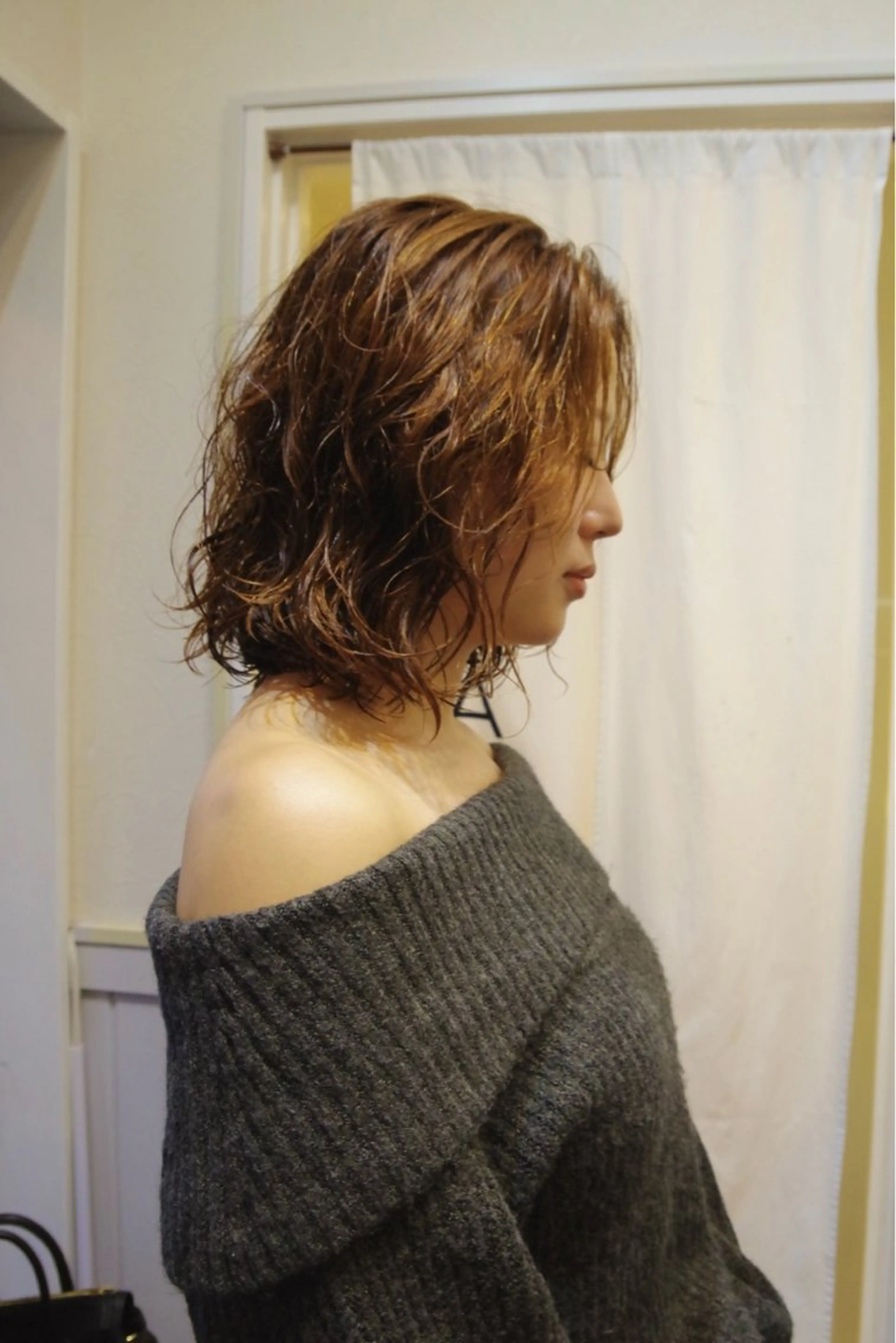 ミディアム パーマ ミディアムパーマ デジタルパーマ ショート& パーマ　坂本のヘアスタイル