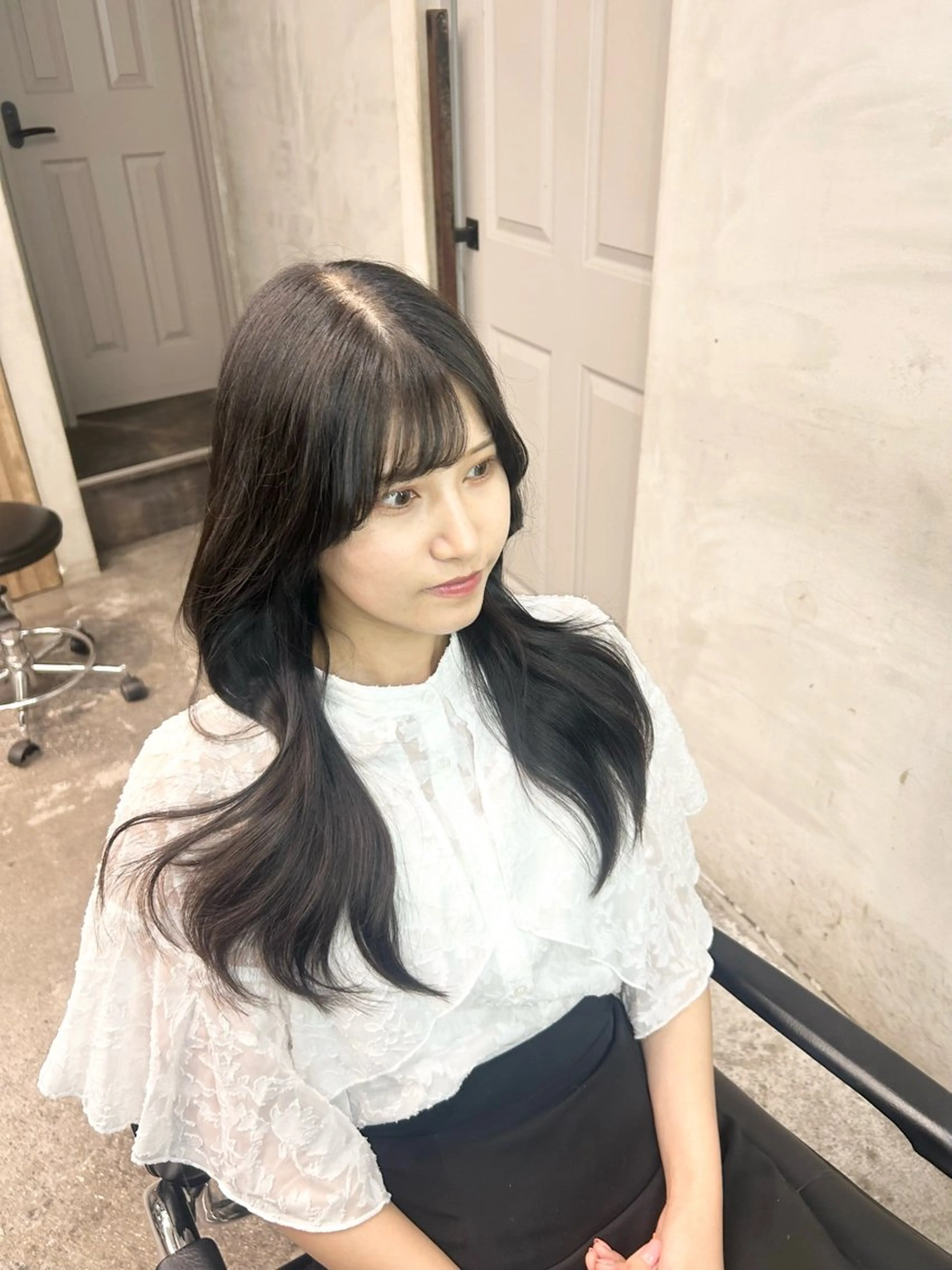 ロング カット ヘアカラー トリートメント 🫧髪質改善 韓国へア🌈Kotaのヘアスタイル