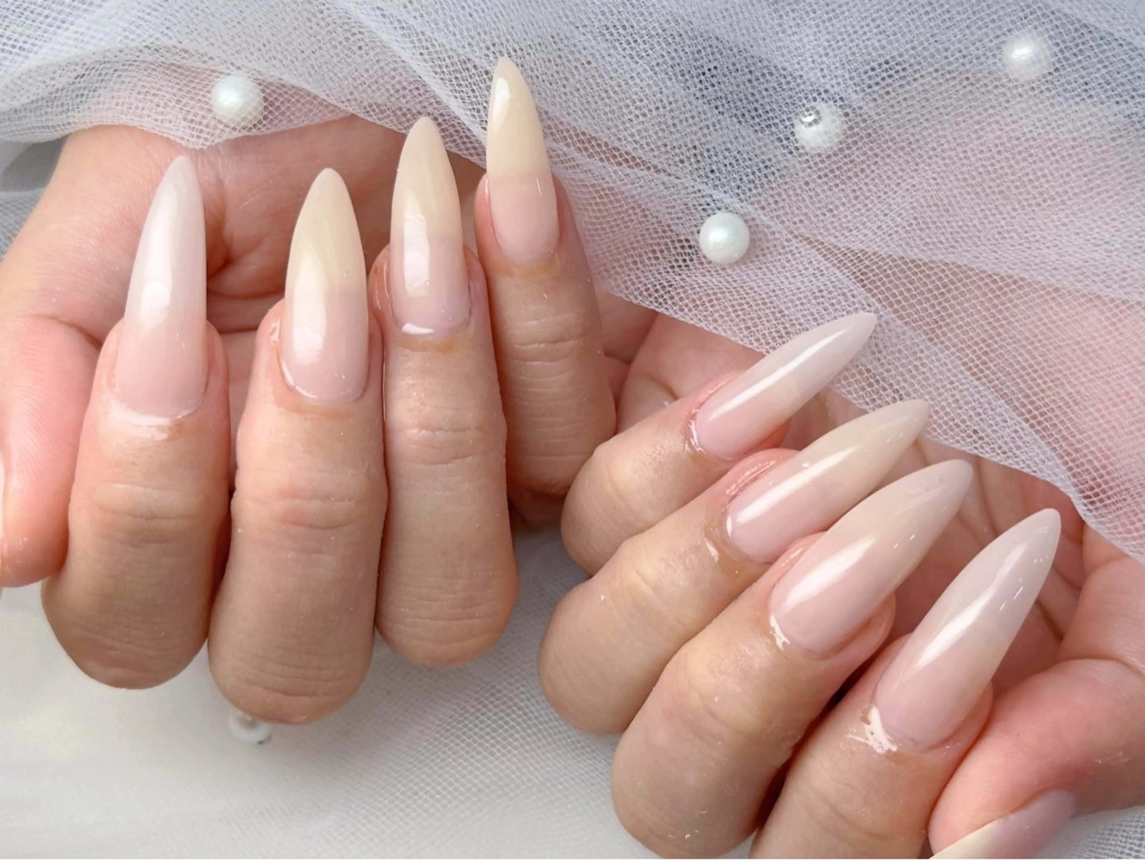 ネイル ロングネイル ネイルチップ ハンドネイル Queennail 北堀江AYAのネイルデザイン