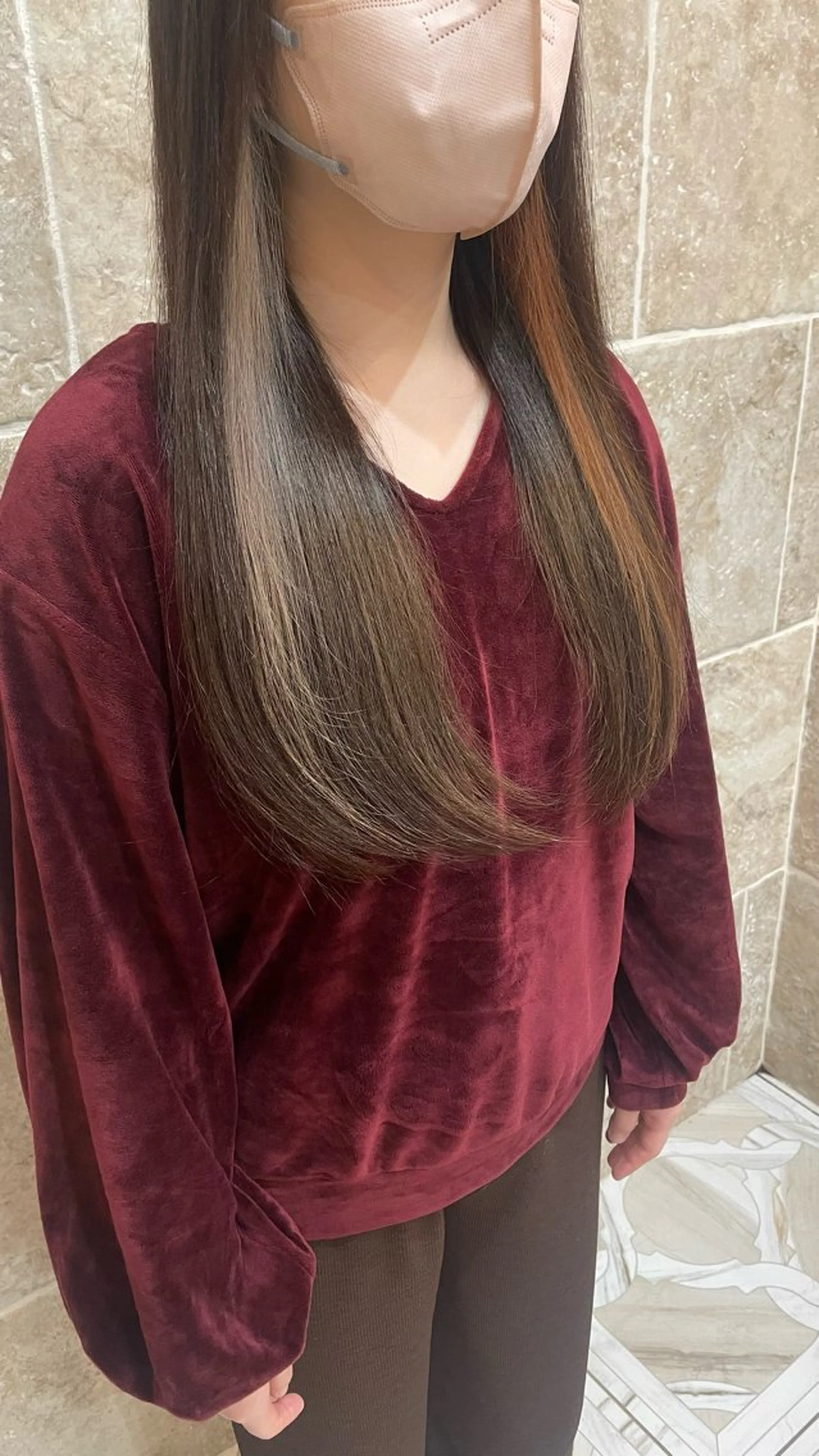 ロング カラー 松田 唯叶のヘアスタイル