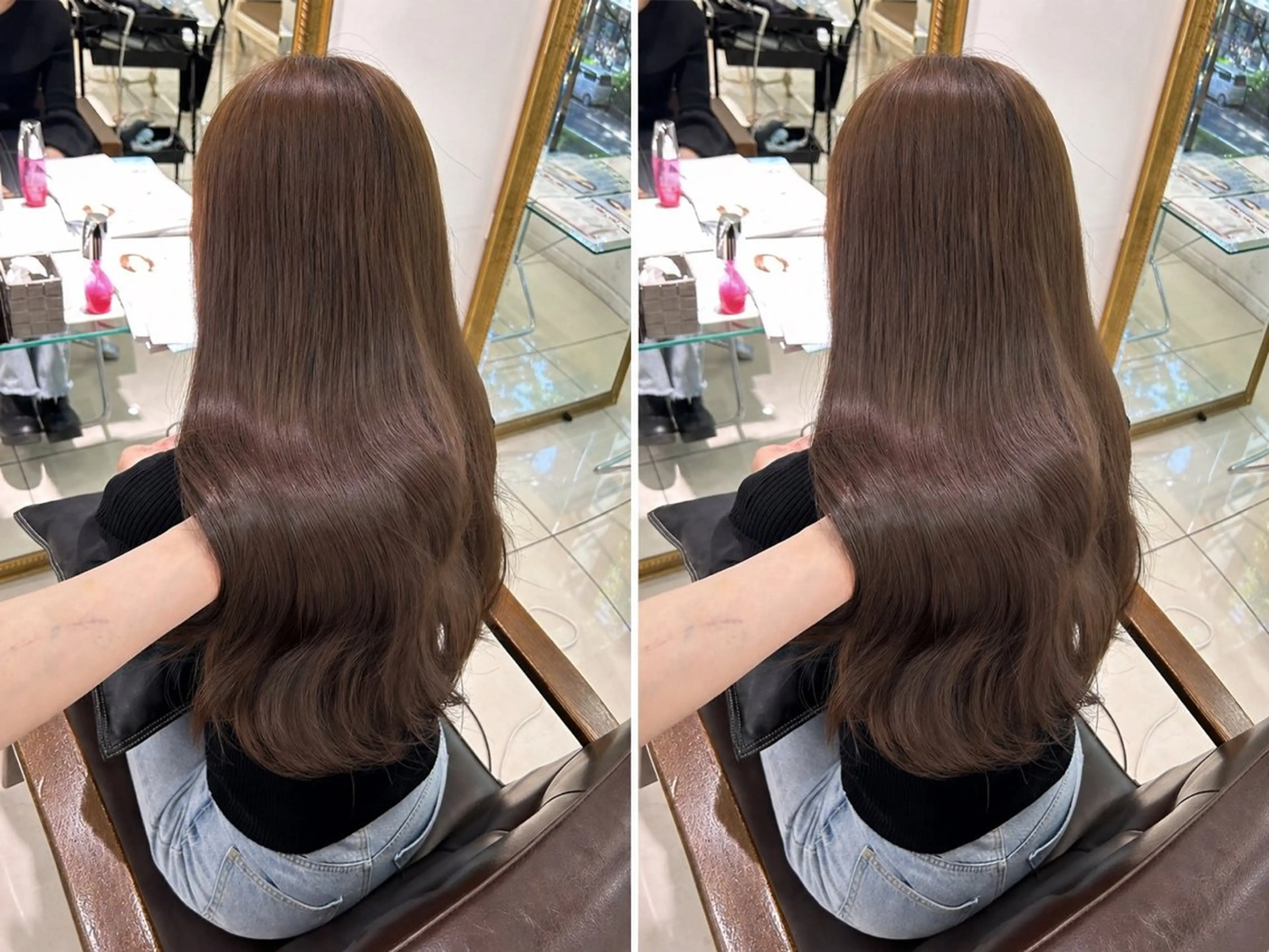 ロング ヘアカラー Rinka🌷🩶 グレージュカラー🫧のヘアスタイル