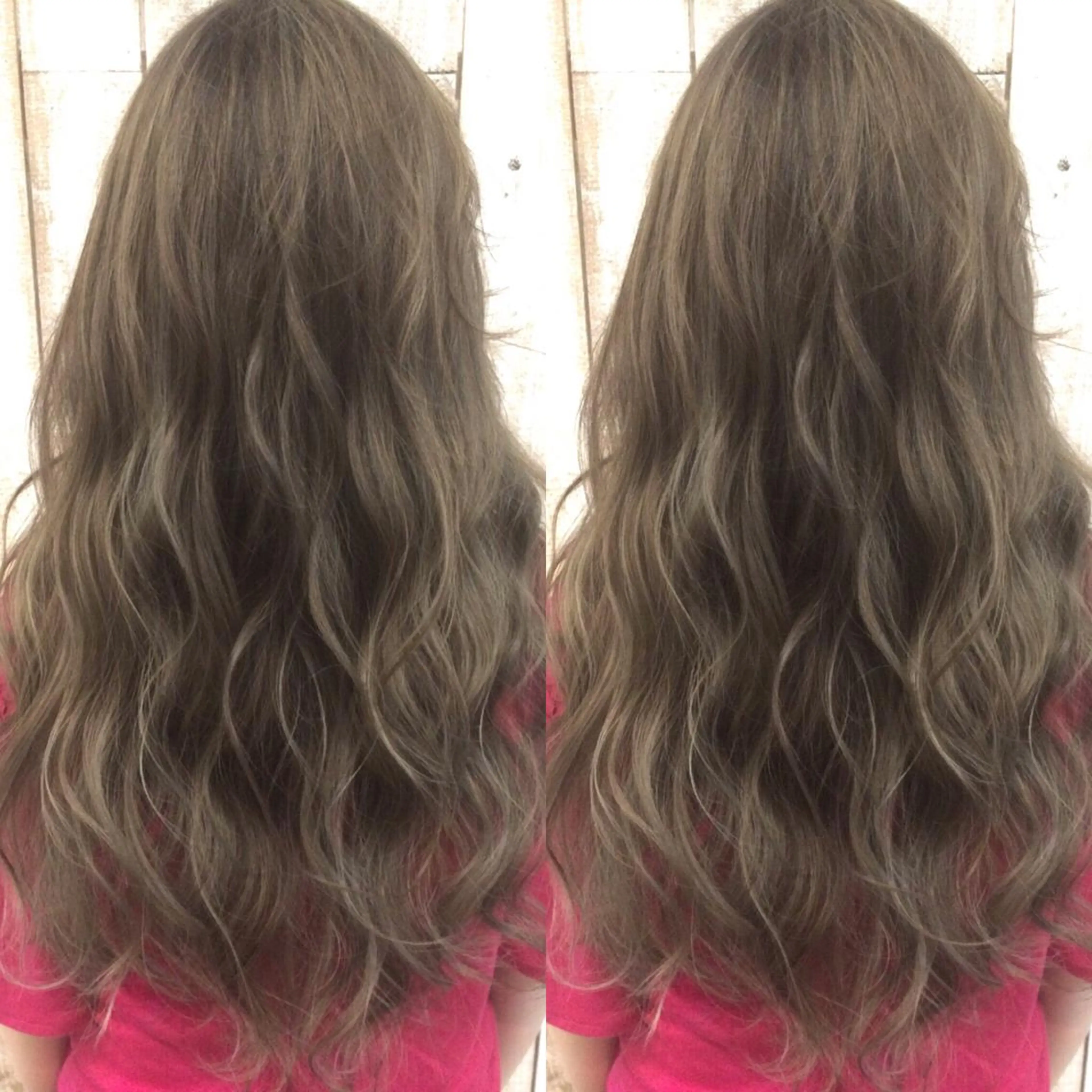 セミロング カラー バレイヤージュ レイヤーカット 井上 一平のヘアスタイル