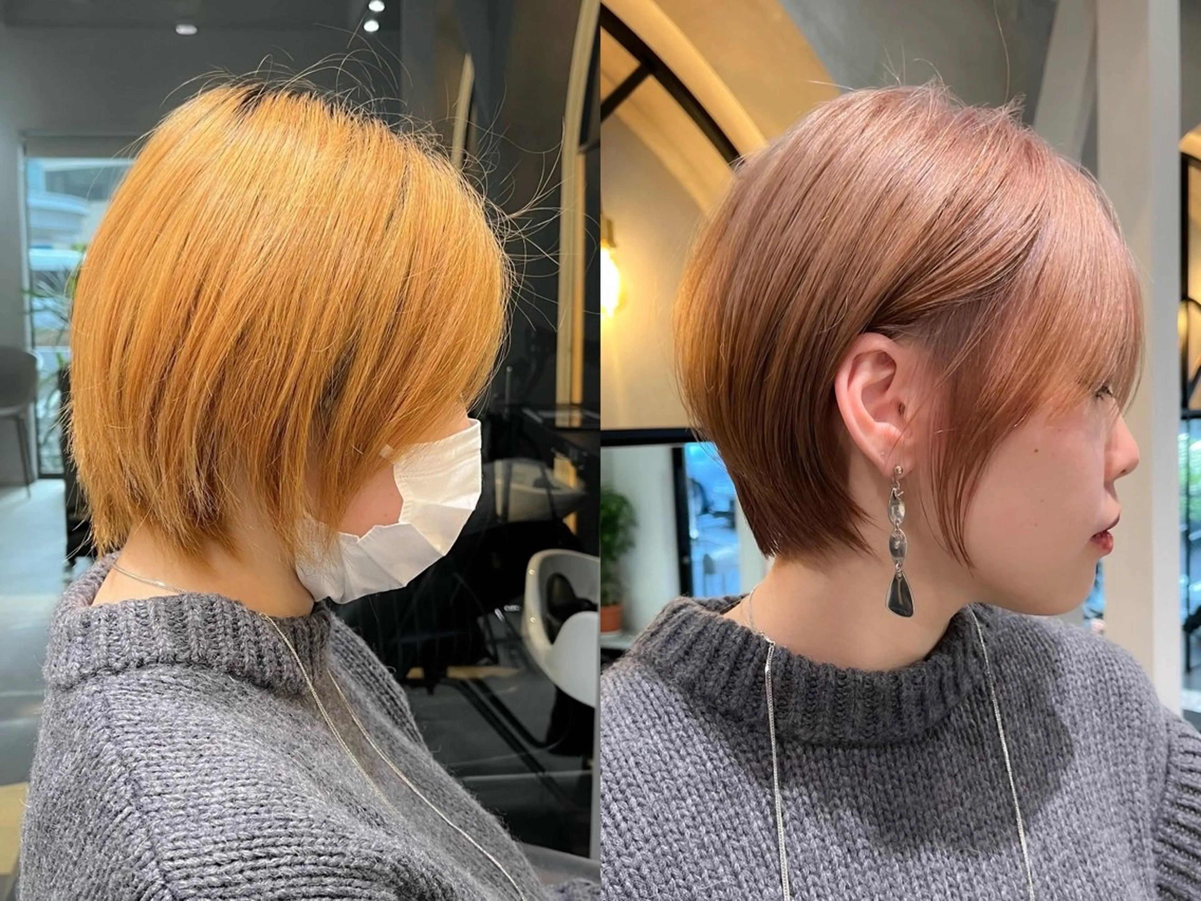 ショート ボブ くびれヘア 顔周りカット ハイライト 髪質改善 カット ヘアカラー トリートメント ショート/縮毛矯正 /大宮/惇平のヘアスタイル