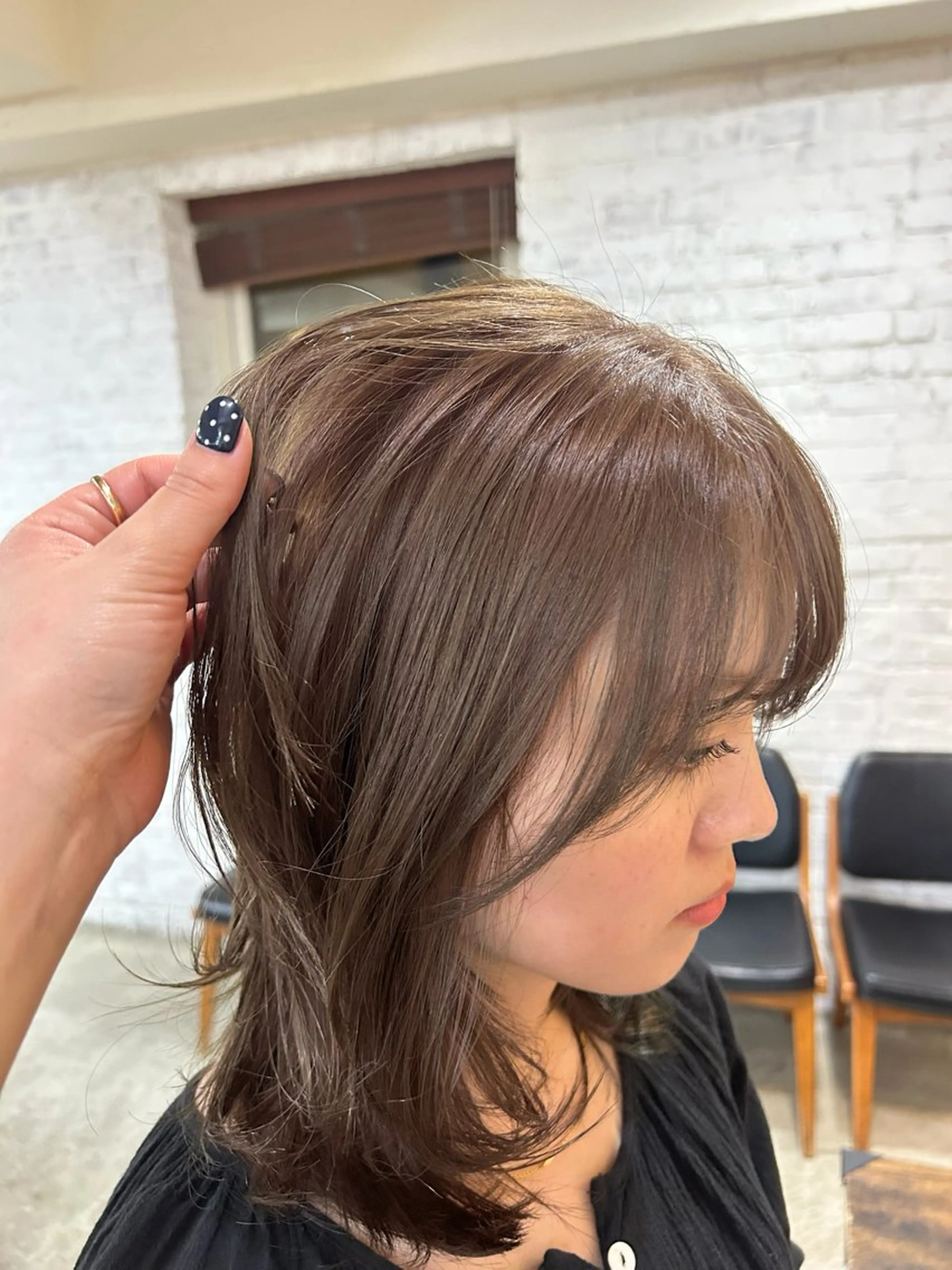 ミディアム カット トリートメント ベージュ/透明感/ レイヤー/あやか💕のヘアスタイル