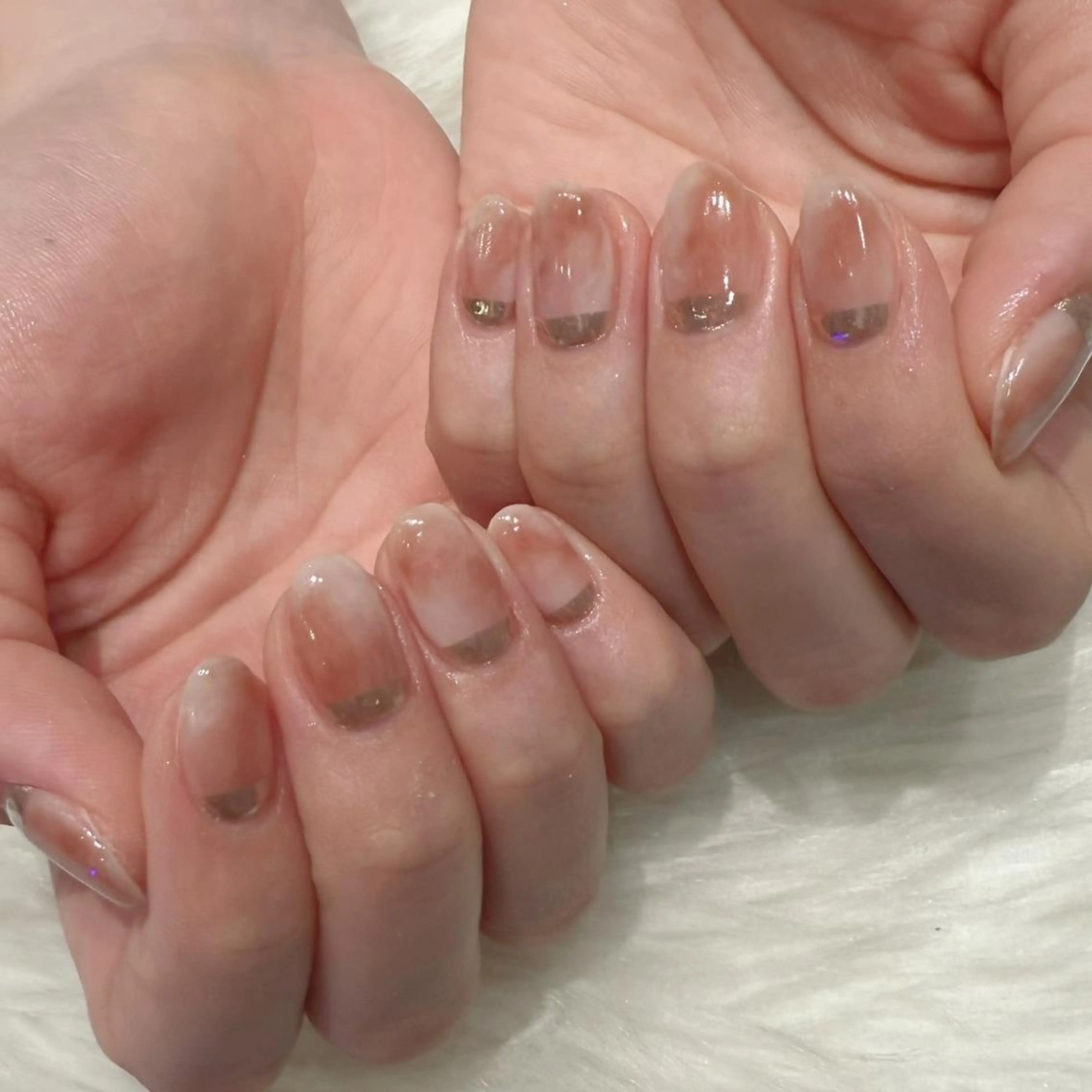 ネイル ミラーネイル ニュアンスネイル ハンドネイル Kanai Harukaのネイルデザイン