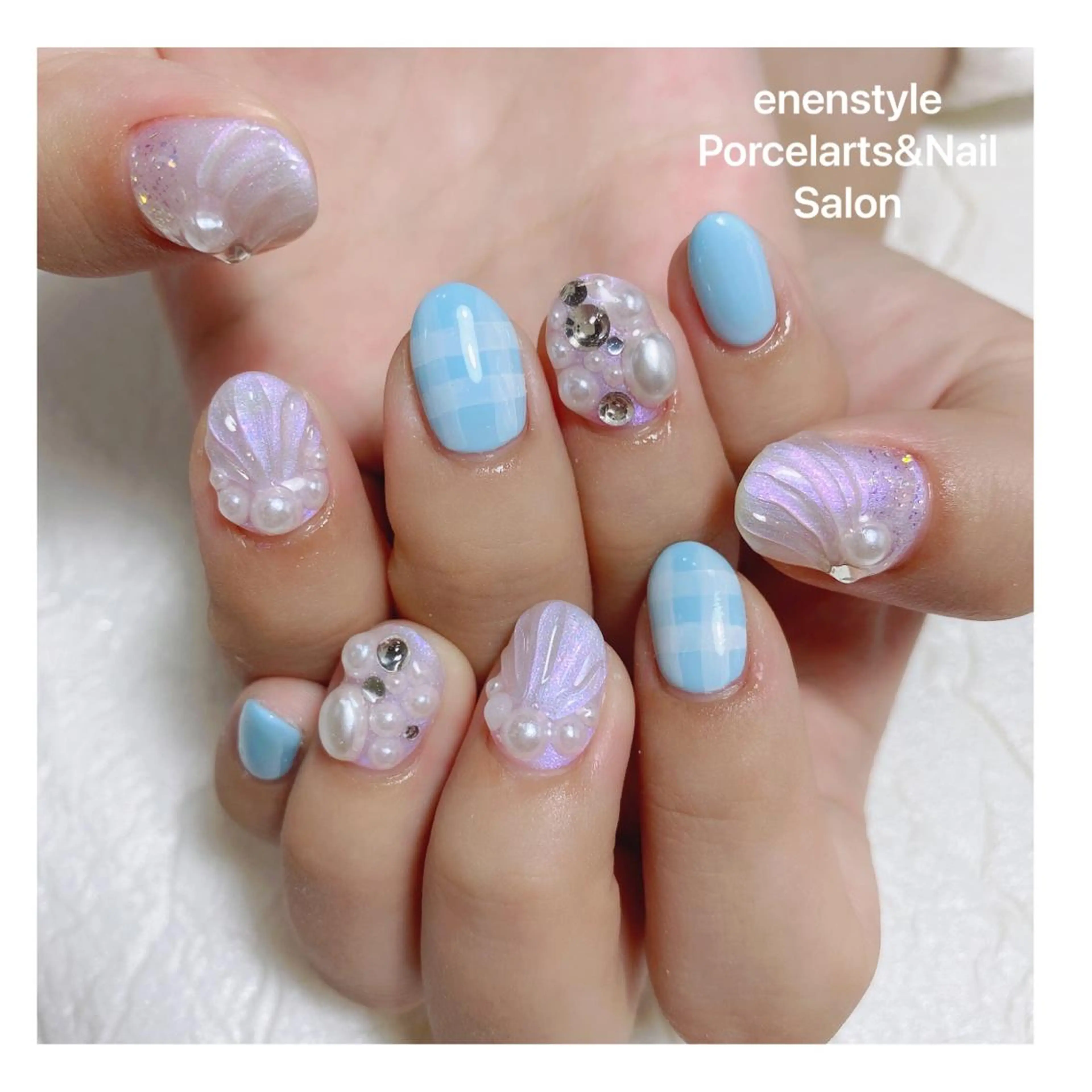 ミディアム ネイル ハンドネイル 👑enen style👑のネイルデザイン