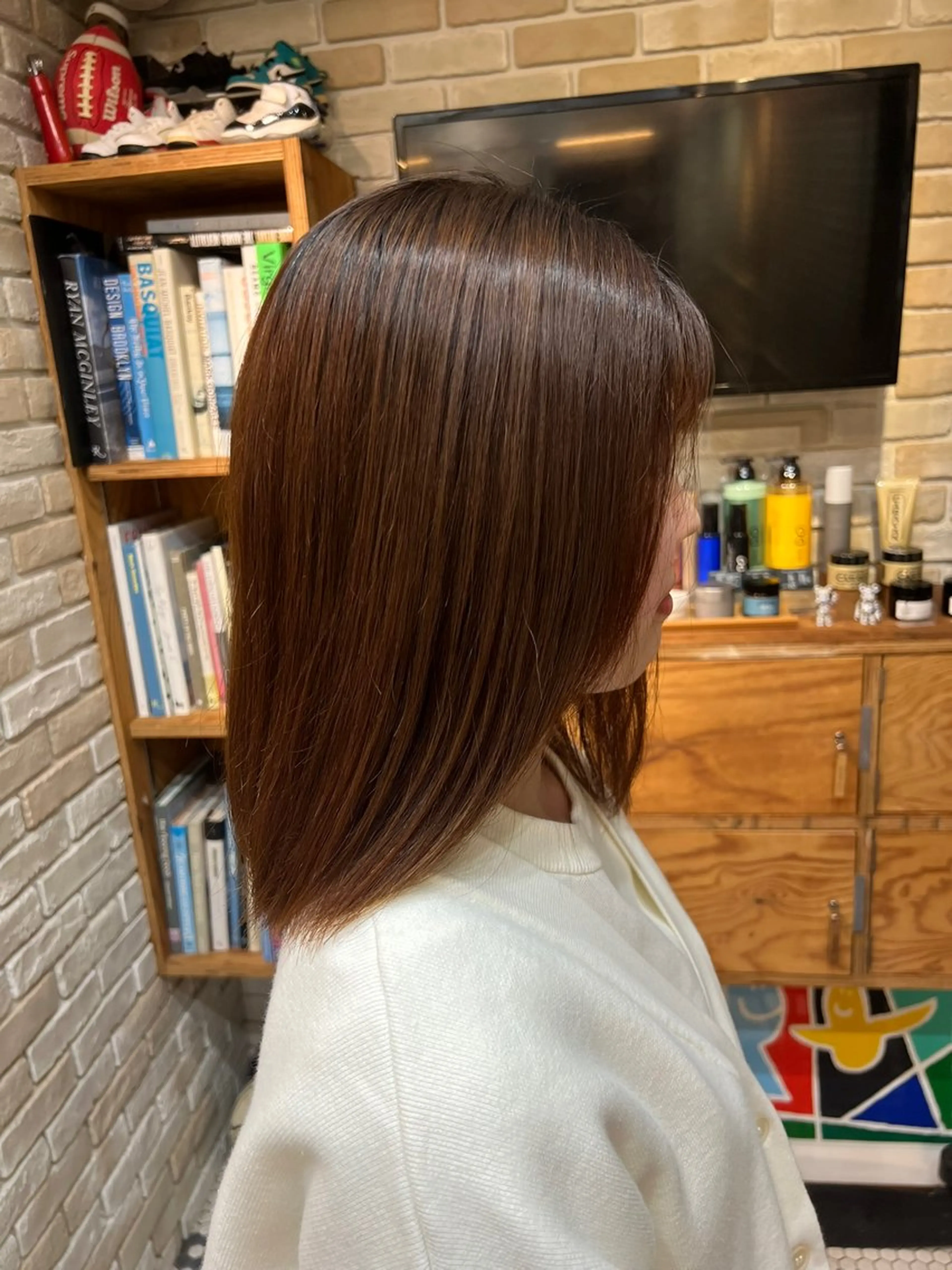 ミディアム 髪質改善 縮毛矯正 カット 縮毛矯正 増田 晃大のヘアスタイル