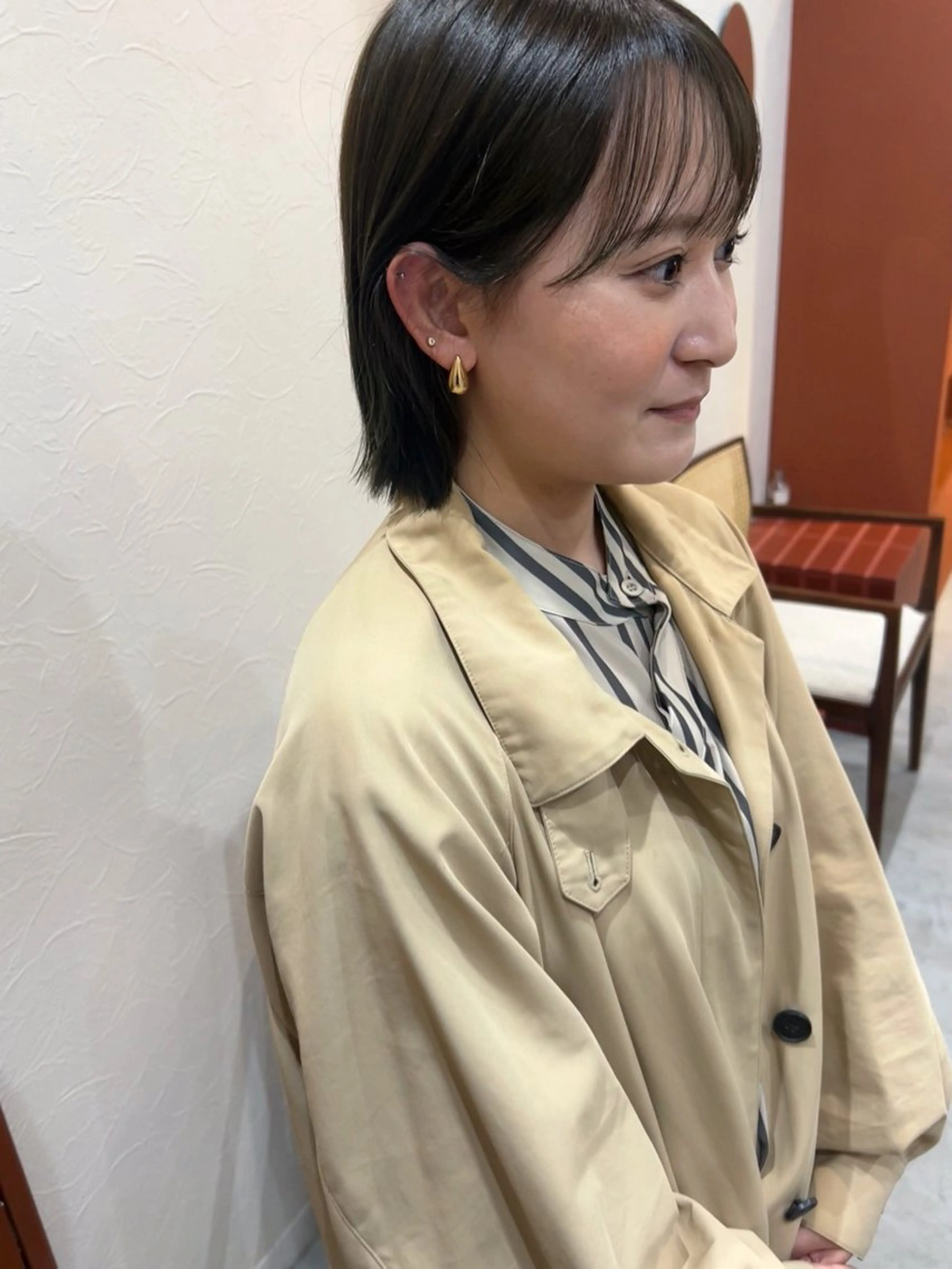 ショート カラー 外ハネヘア rena/伏見/ 似合わせカット⸝⋆のヘアスタイル