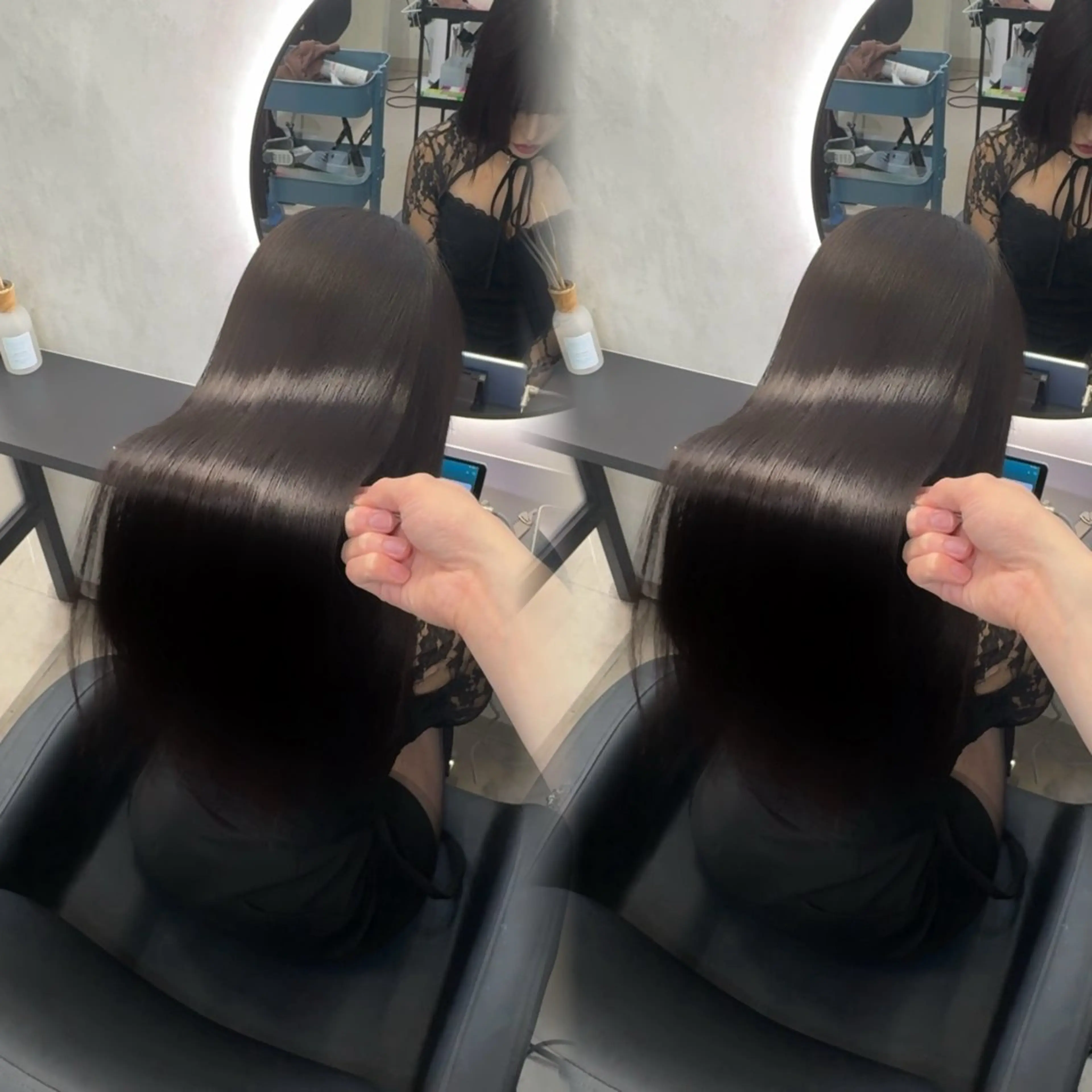 ロング カラー ヘアアレンジ カット ヘアカラー 縮毛矯正 トリートメント 新宿 /髪質改善/ 縮毛矯正/ヒュウガのヘアスタイル