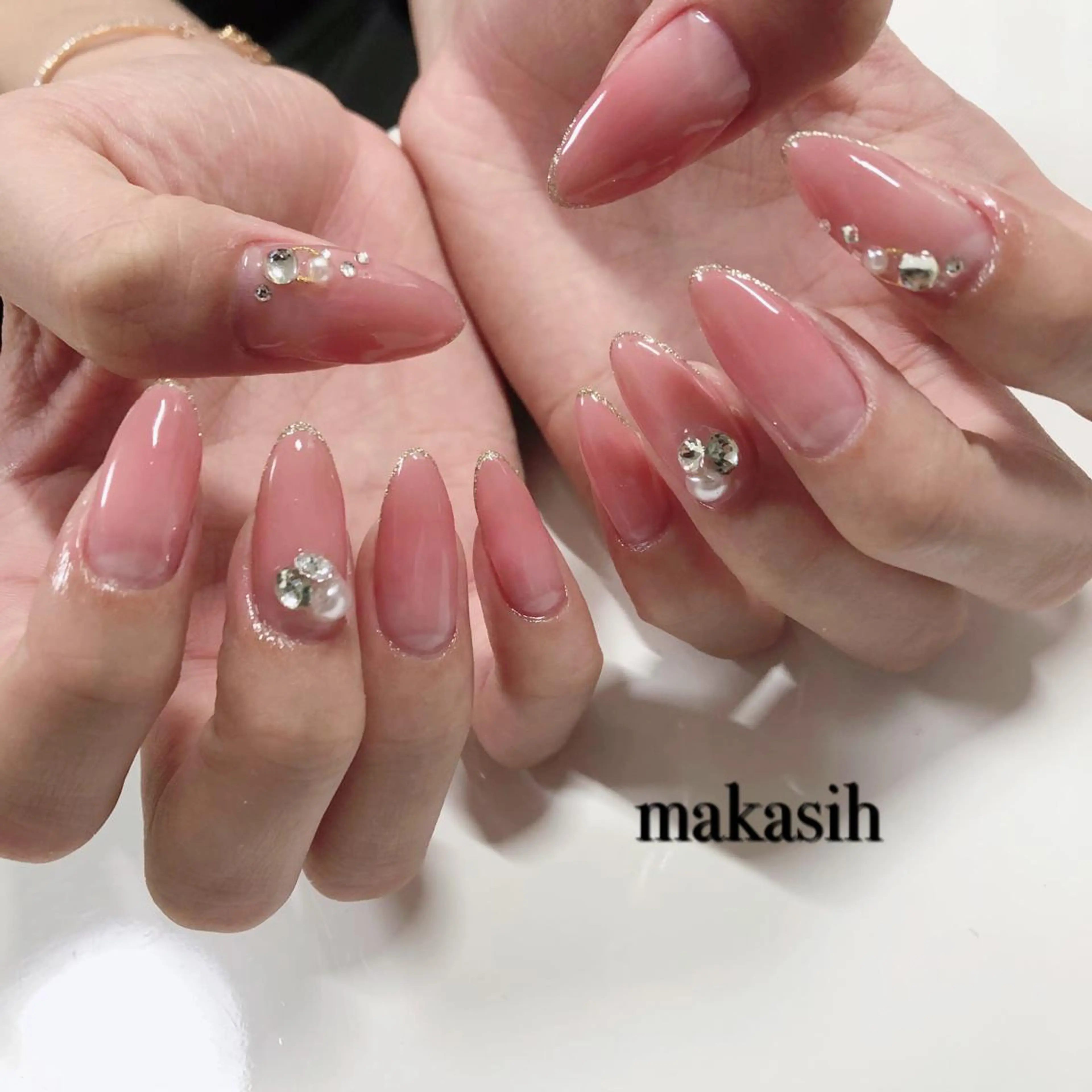 ネイル ピンク シンプルネイル 濱田 美菜子のエステ・リラクイメージ