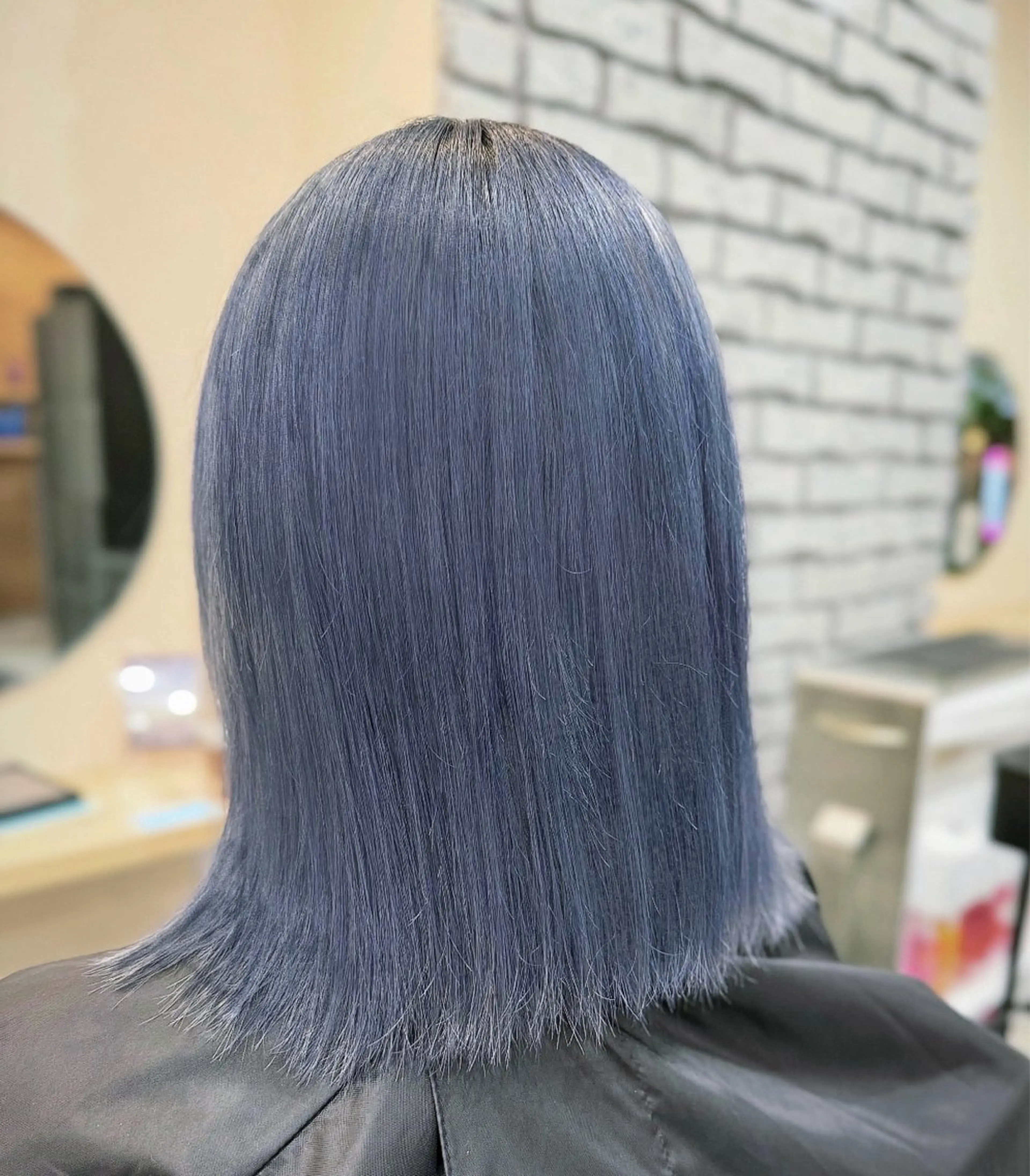 ミディアム カラー ブリーチ 透明感カラー グレージュ ブリーチなしカラー オリーブグレージュ ボブ/ボブレイヤー 💫似合わせカットのヘアスタイル